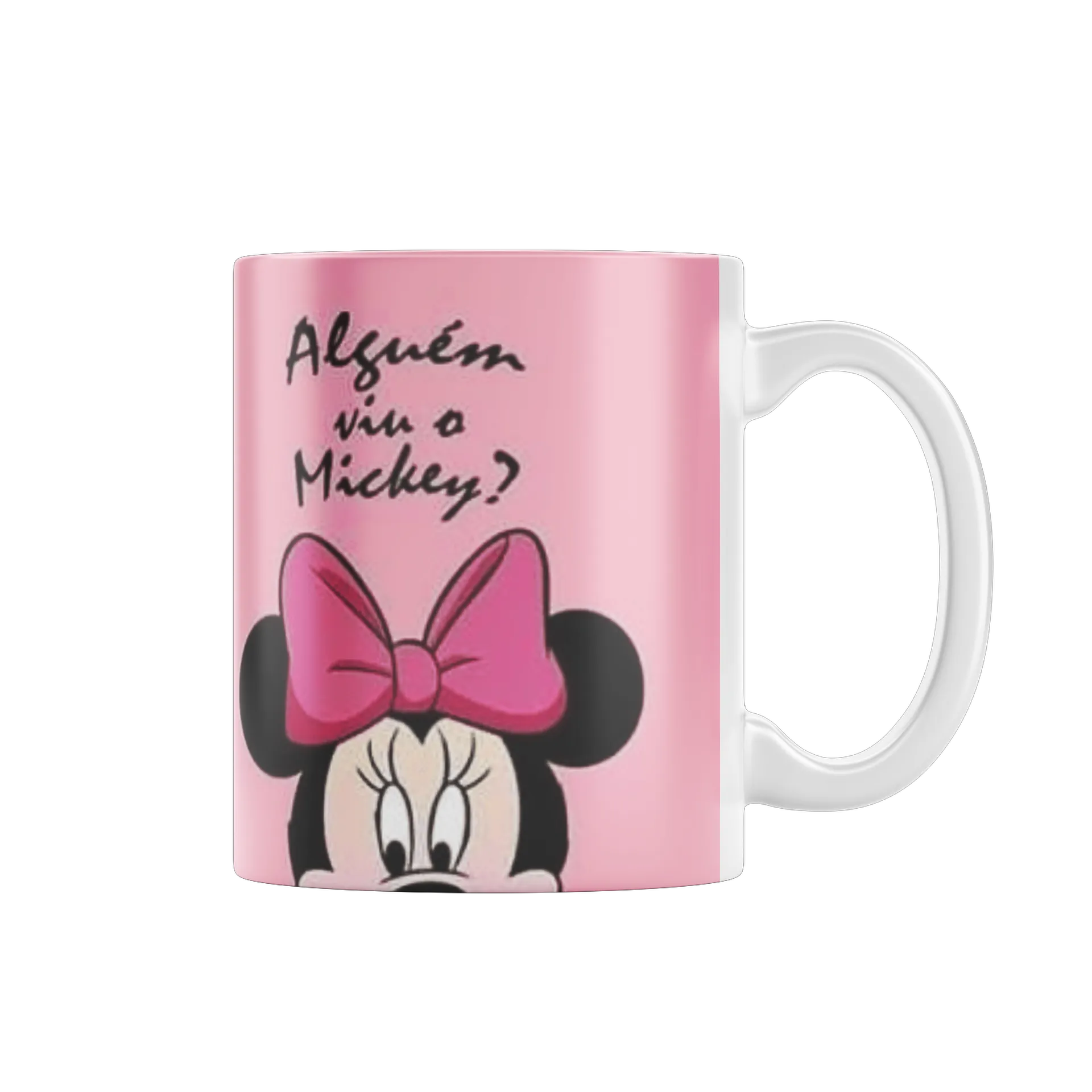 Caneca Porcelana Minnie Rosa 325ml - Imagem 1
