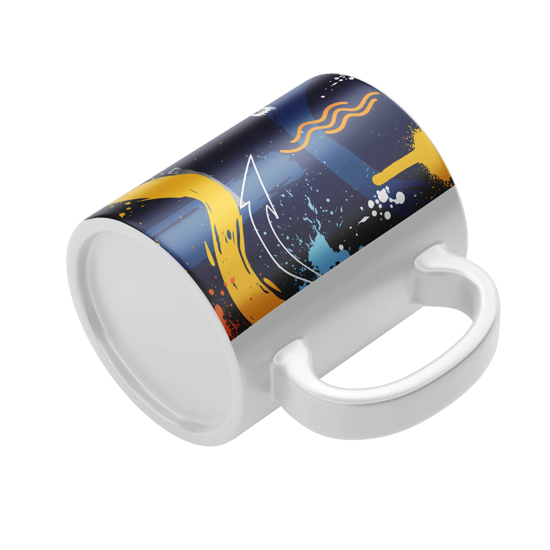 Caneca Estampa Abstrata em Pinceladas de Infinity History — imagem 4 de 4