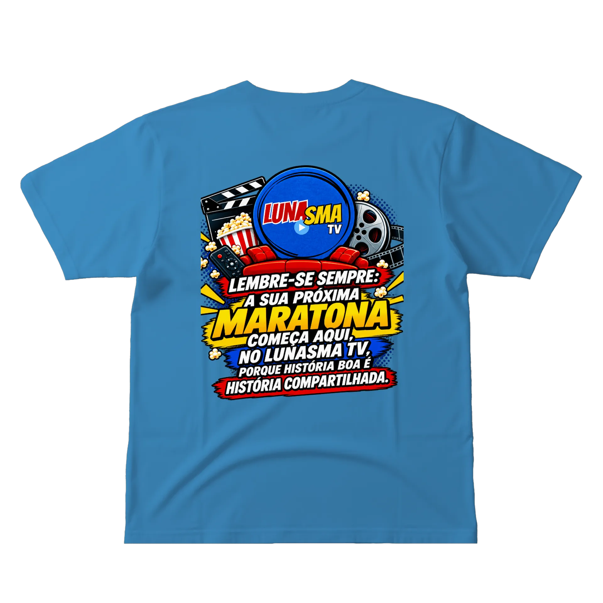 Camiseta Logo Lunasma TV Estampa Tipográfica Colorida 100% de Lucas — imagem 2 de 6