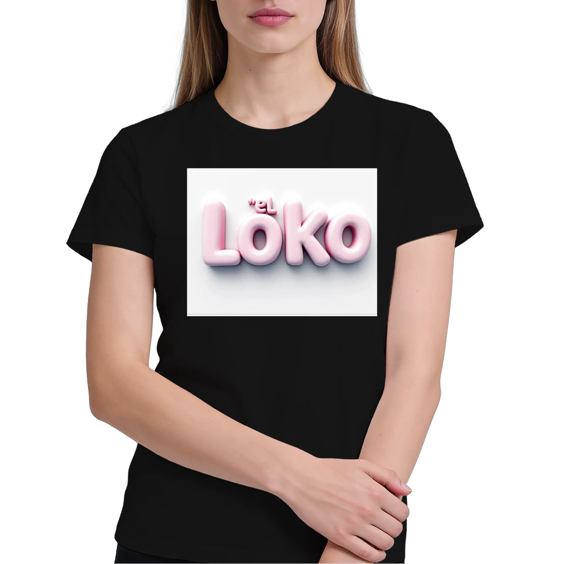 Camiseta LoKo 100% Algodão Pink Font 3D - Imagem 3