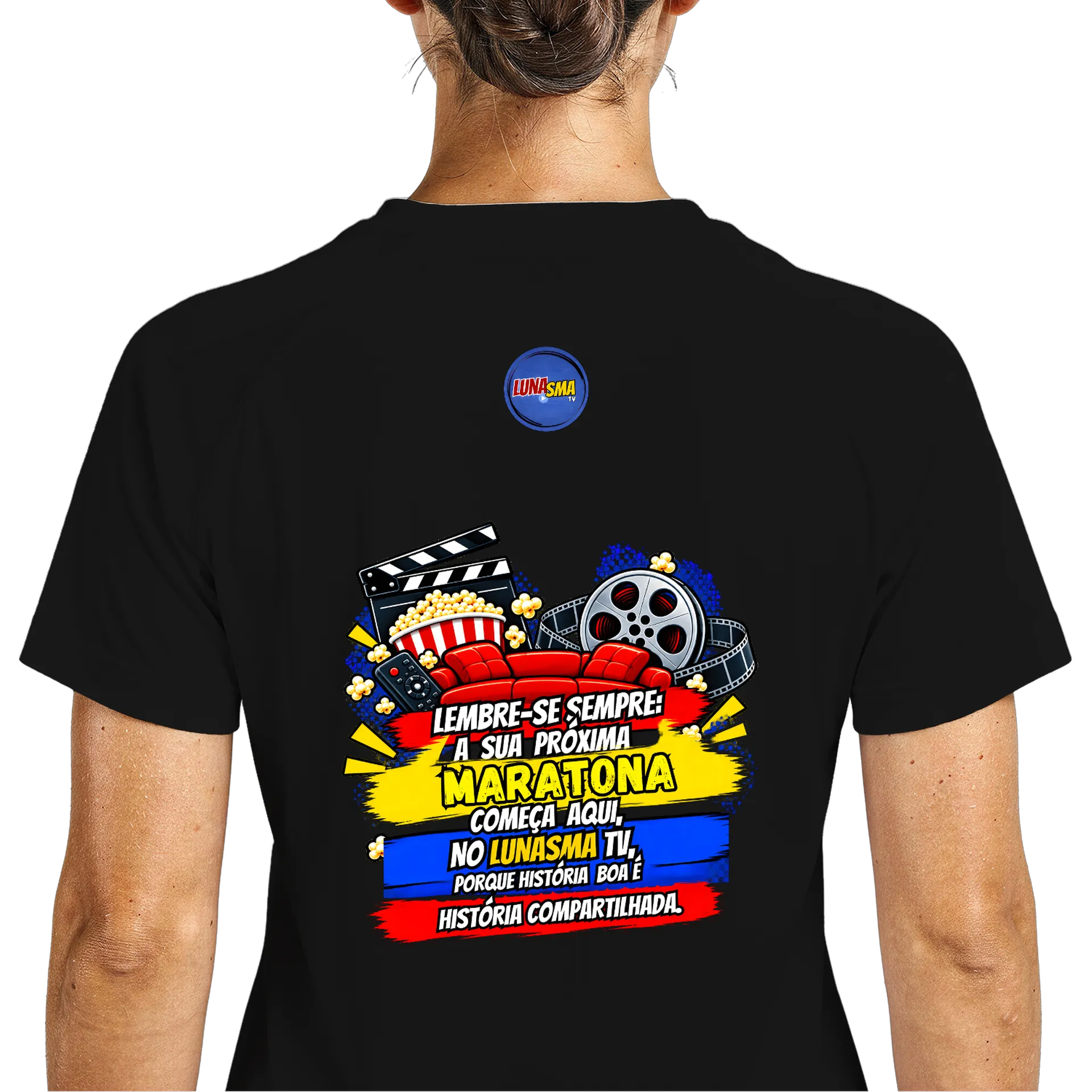 Camiseta Dry Fit Logo Lunasma TV Cinema Colorido Poliéster - Imagem 5
