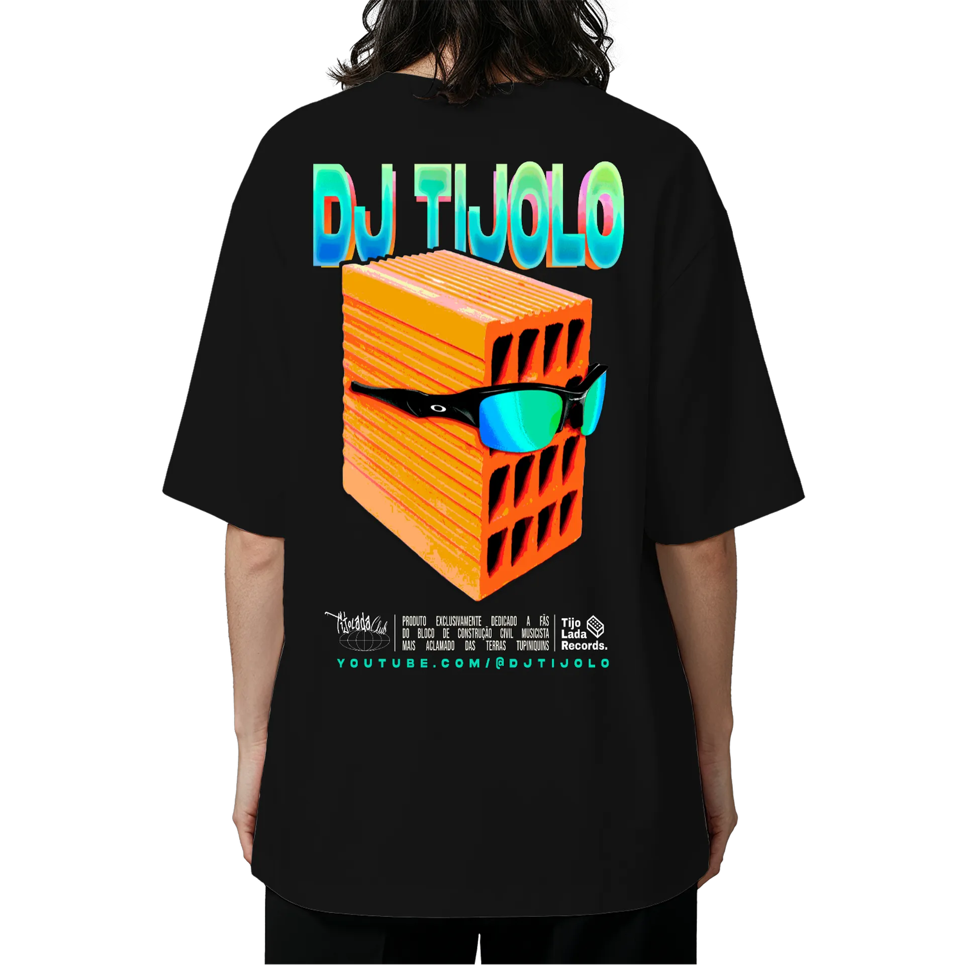 Camiseta Oversized DJ TIJOLO Clássica - Costas - Imagem 3