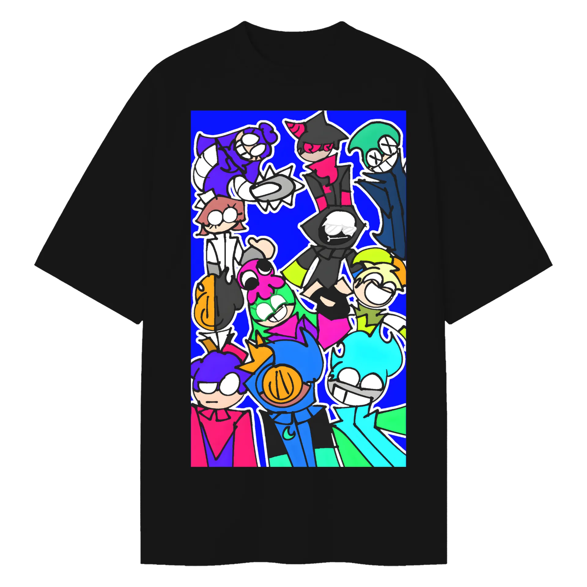 Camiseta Oversized Grupo Cartunesco 100% Algodão de XElectronz — imagem 1 de 6