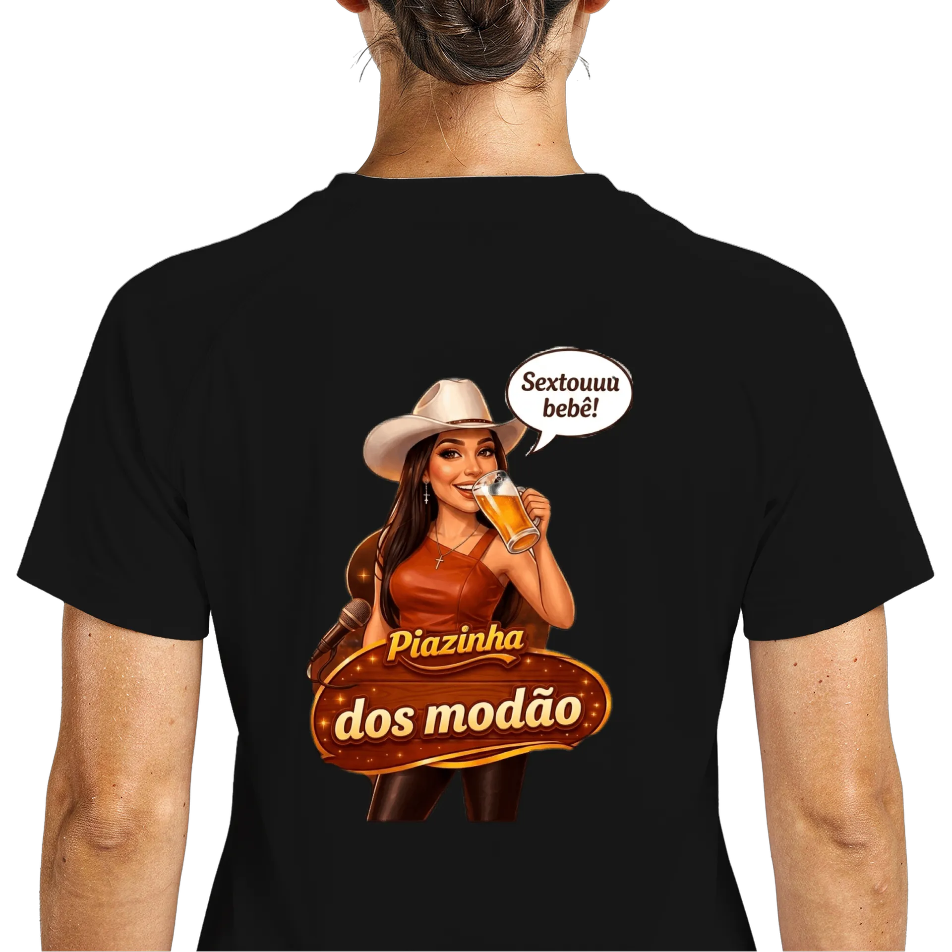 Camiseta Dry Fit Piazinha dos Modão 100% Polyester - Imagem 5