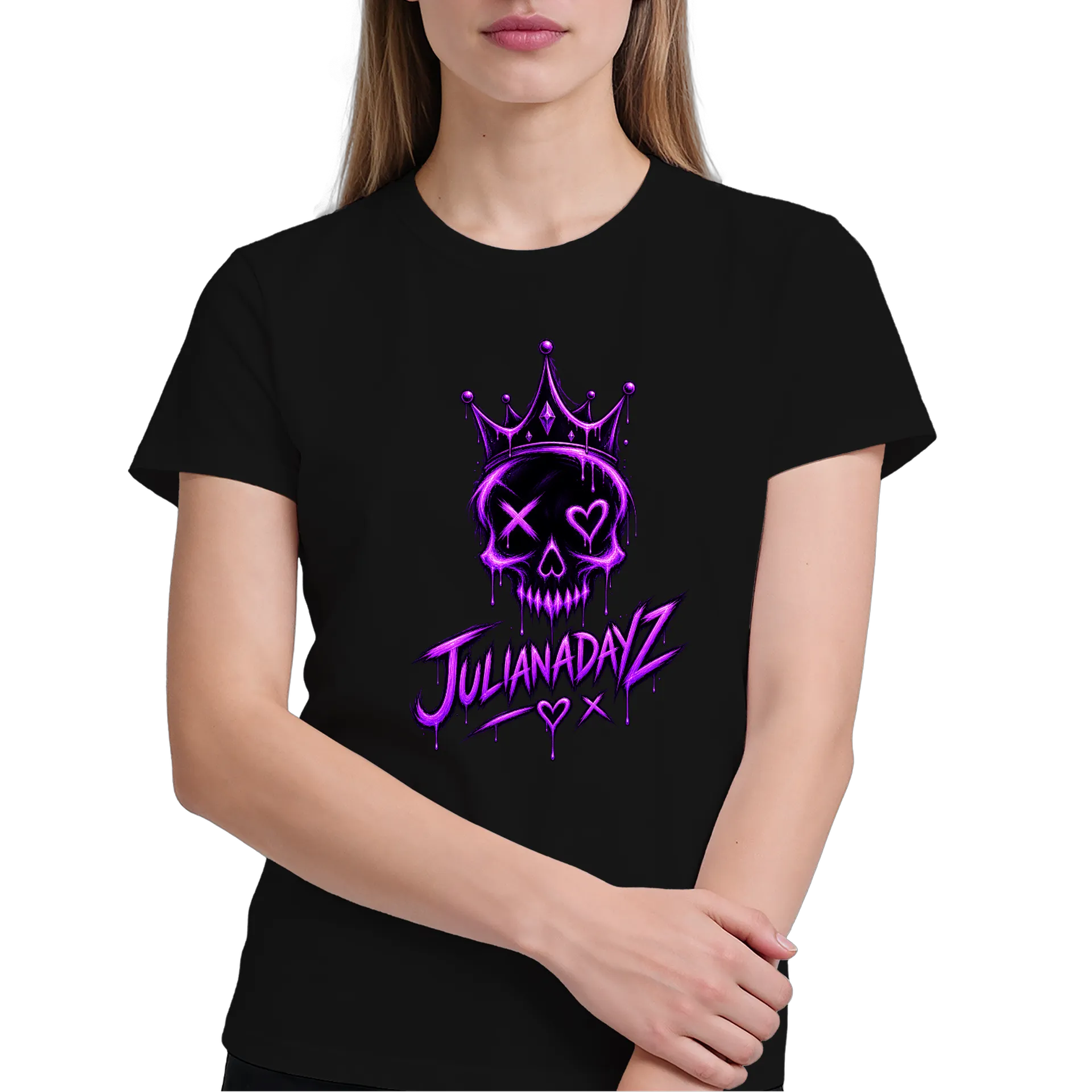 Camiseta Caveira Coroada Roxa - Imagem 4