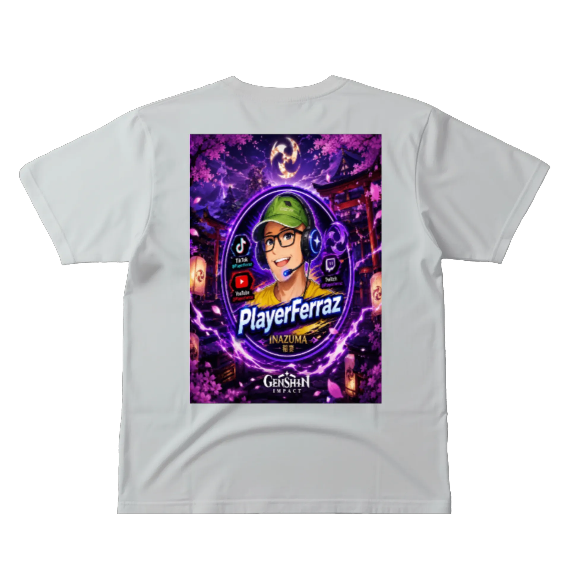 Camiseta Inazuma Genshin Impact by PlayerFerraz. - Imagem 3