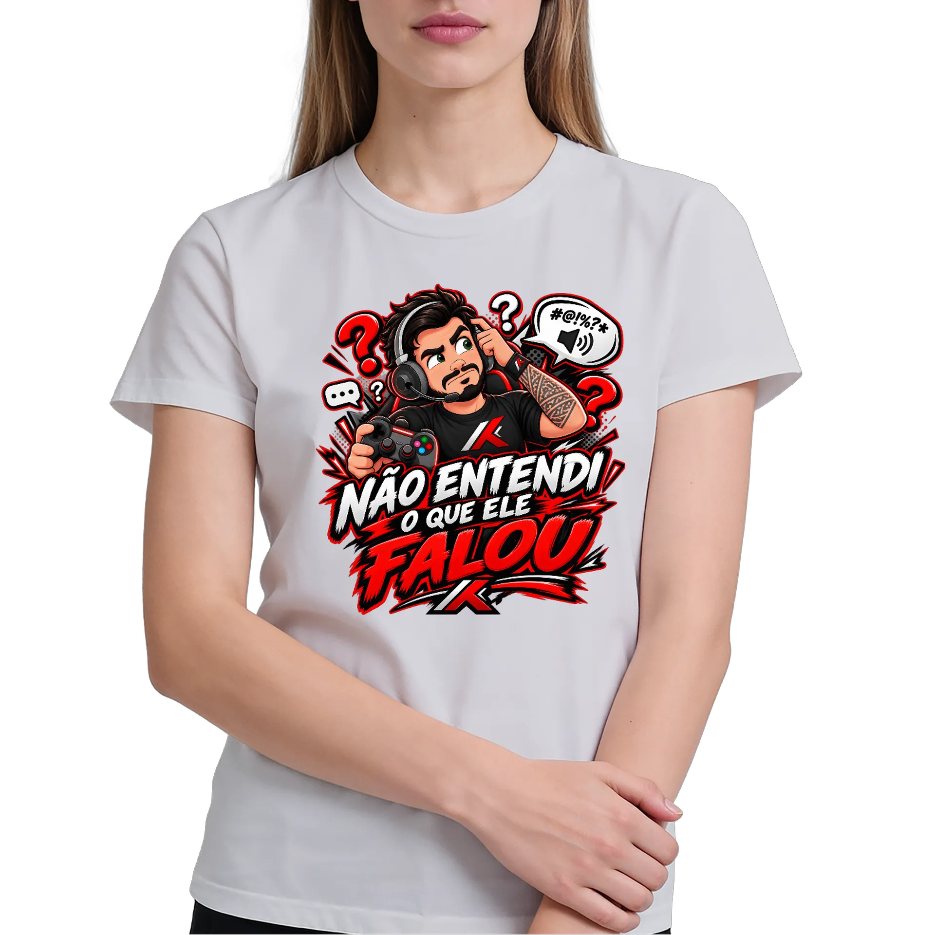 Camiseta Não Entendi O Que Ele FALOU 100% Algodão - Imagem 4