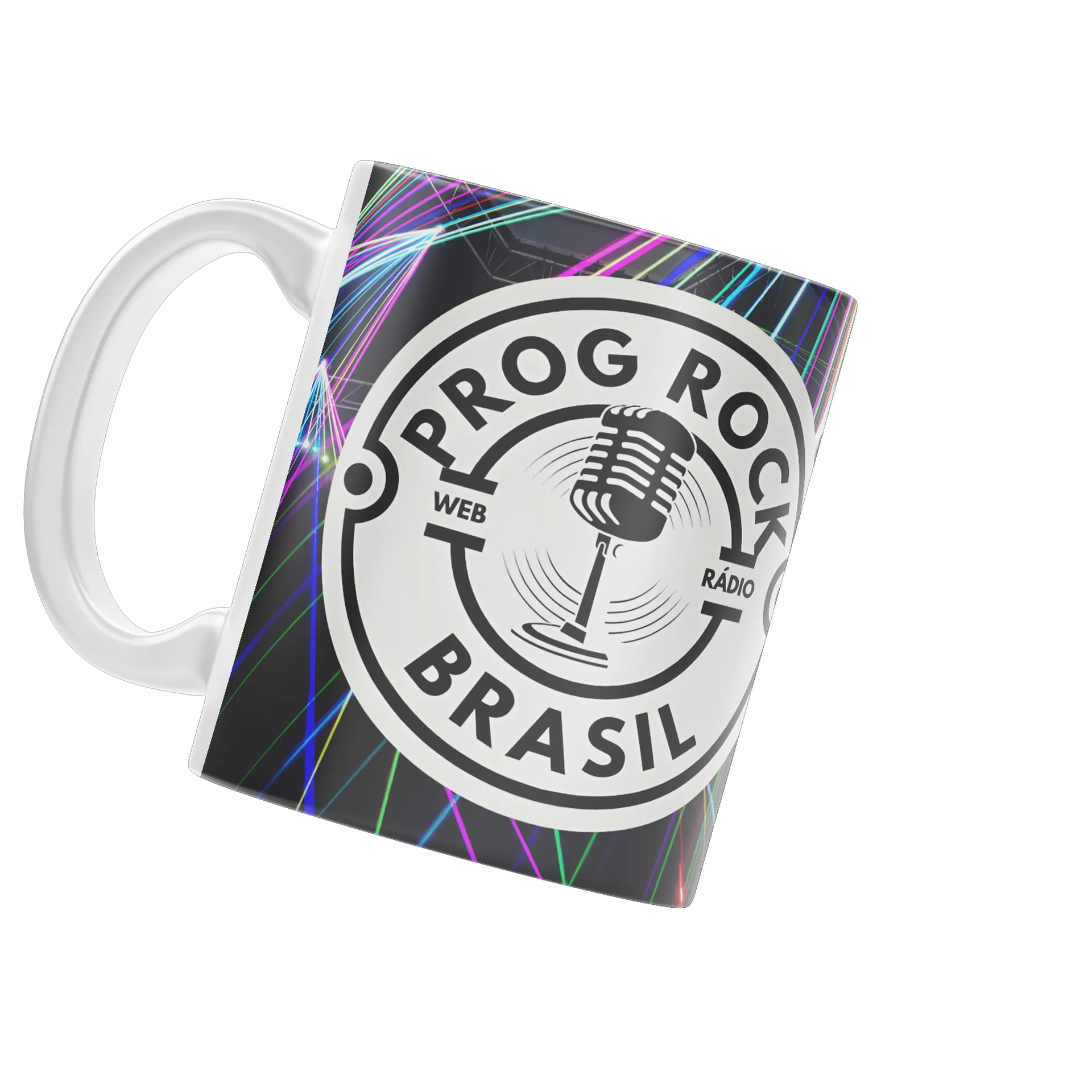 Caneca Porcelana prog rock Brasil 325ml de RUN ROCK MUSIC — imagem 3 de 4