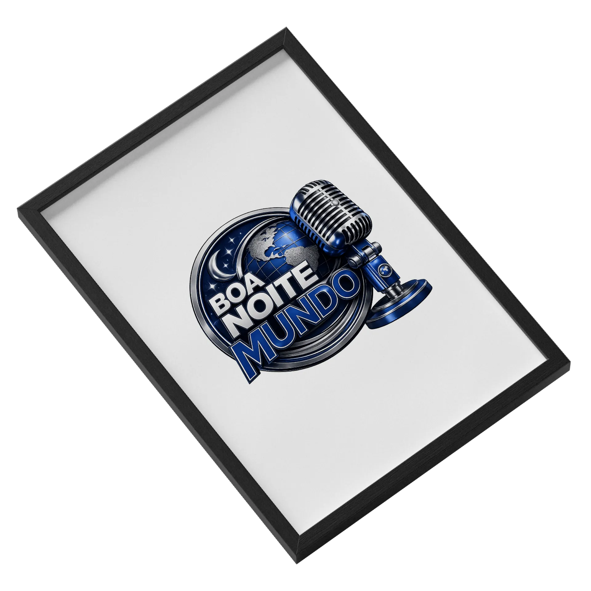 Quadro A3 personalizado de Boa Noite Mundo — imagem 2 de 3