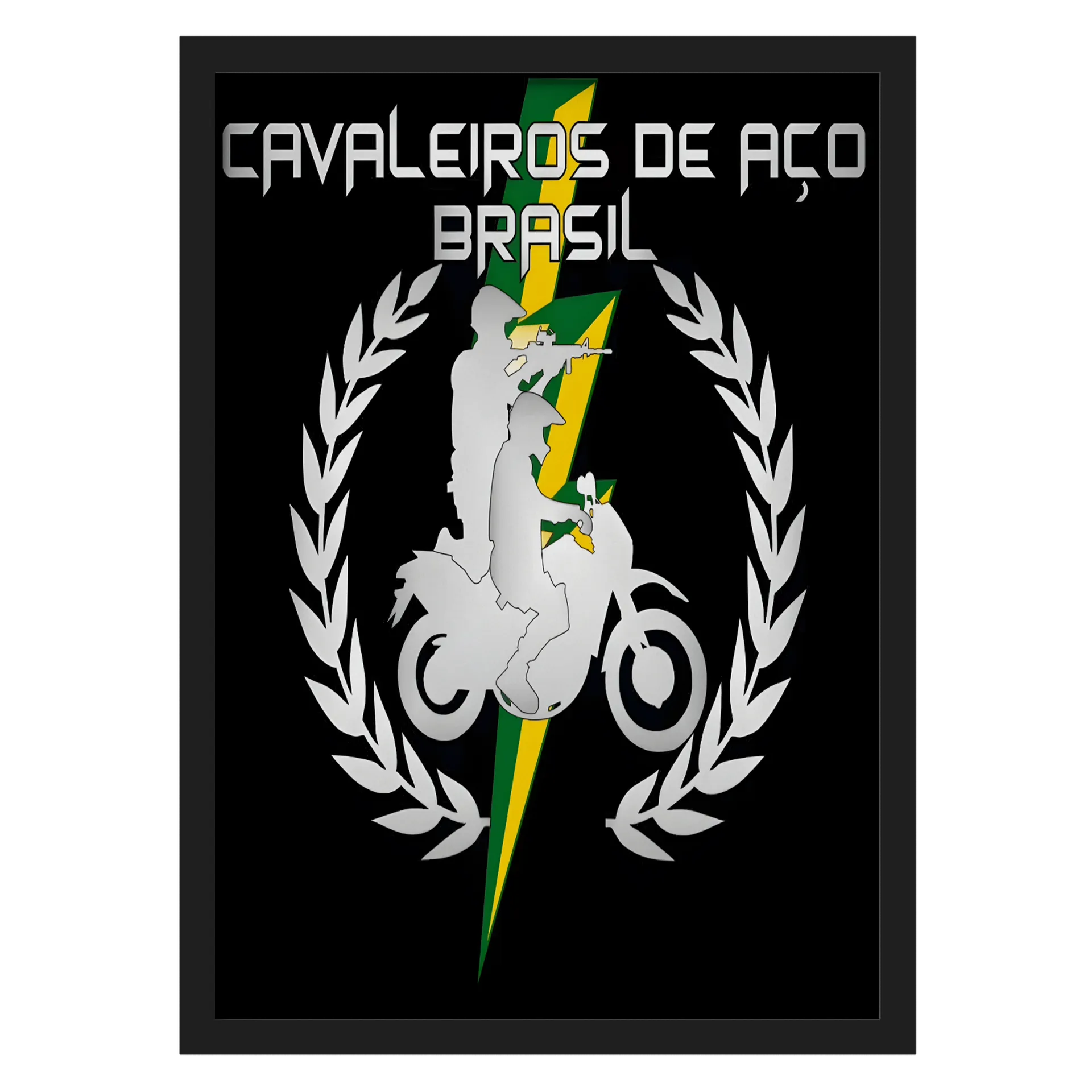 Quadro Cavalheiros de Aço Brasil Estampa Tipográfica A3 - Imagem 1