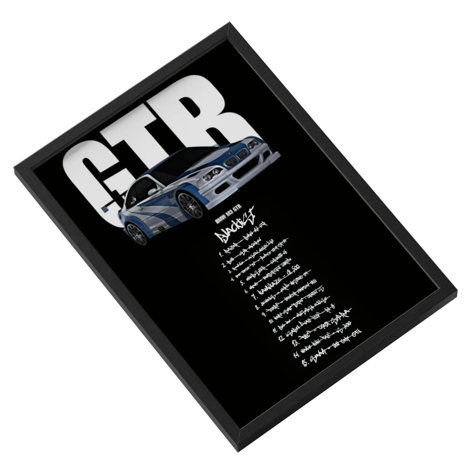 Quadro BMW M3 GTR Estilo Graffiti A3 - Imagem 2