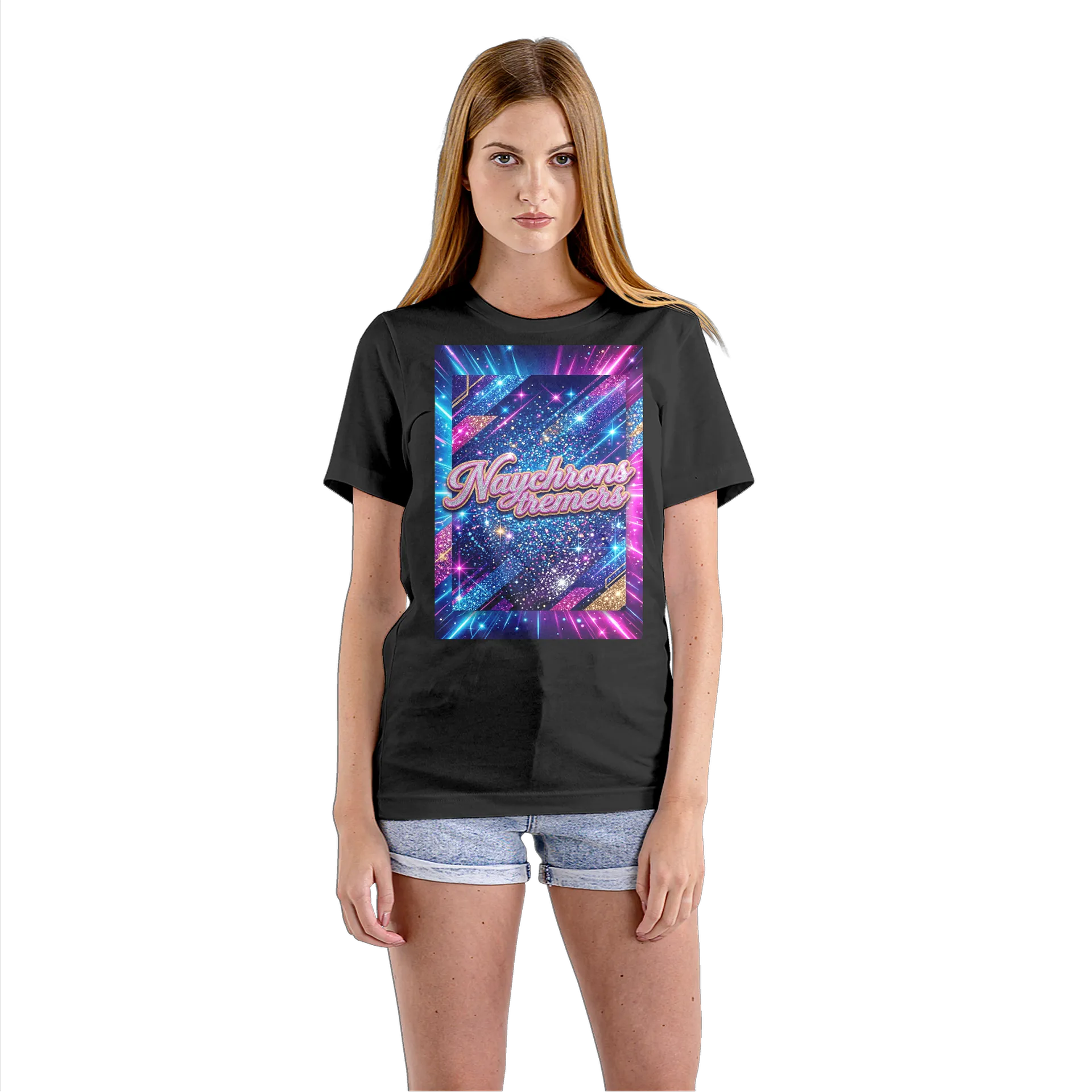 Camiseta Babylook Estampa Tipográfica Nychrons Extremers - Imagem 1