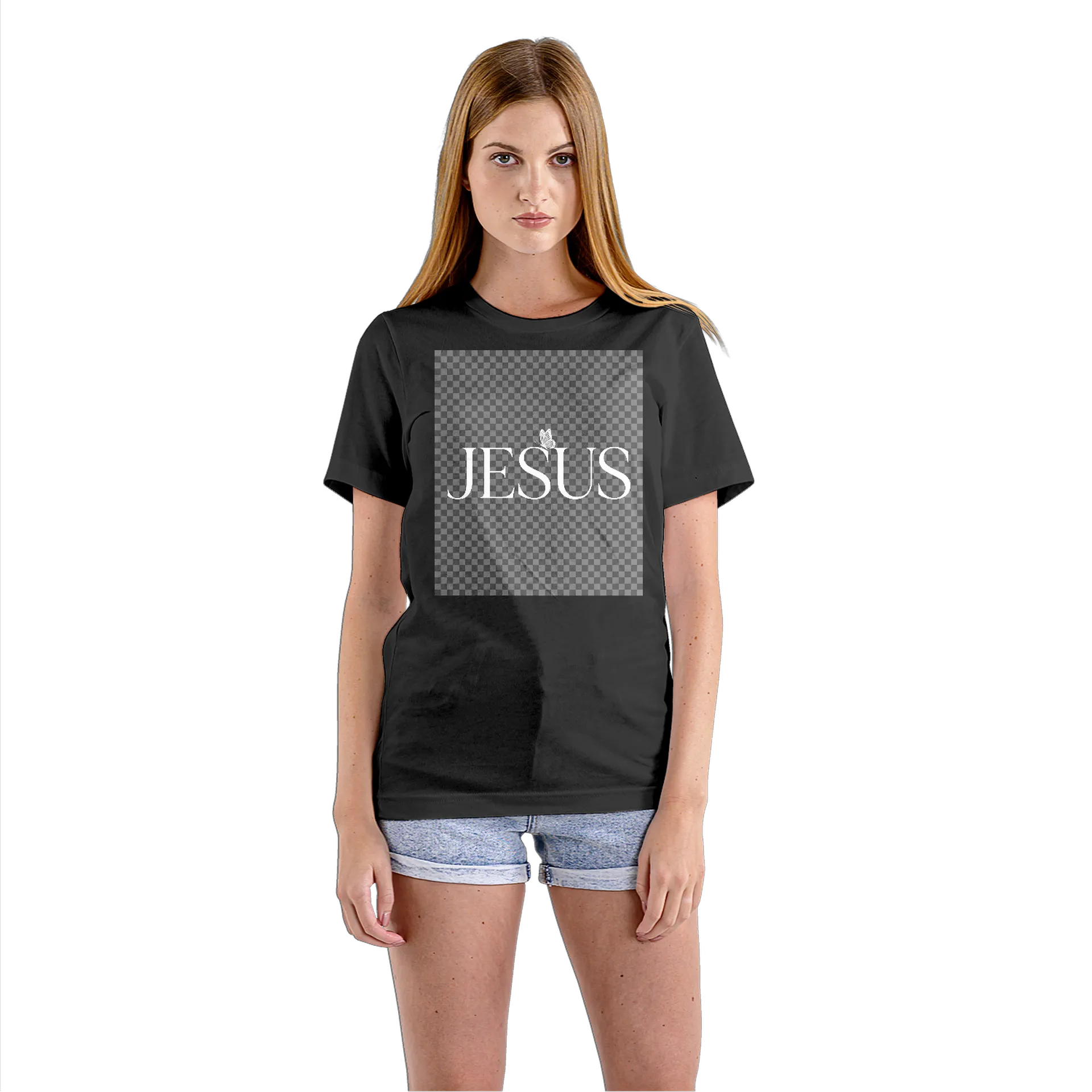 Camiseta Babylook JESUS 100% Algodão - Imagem 3