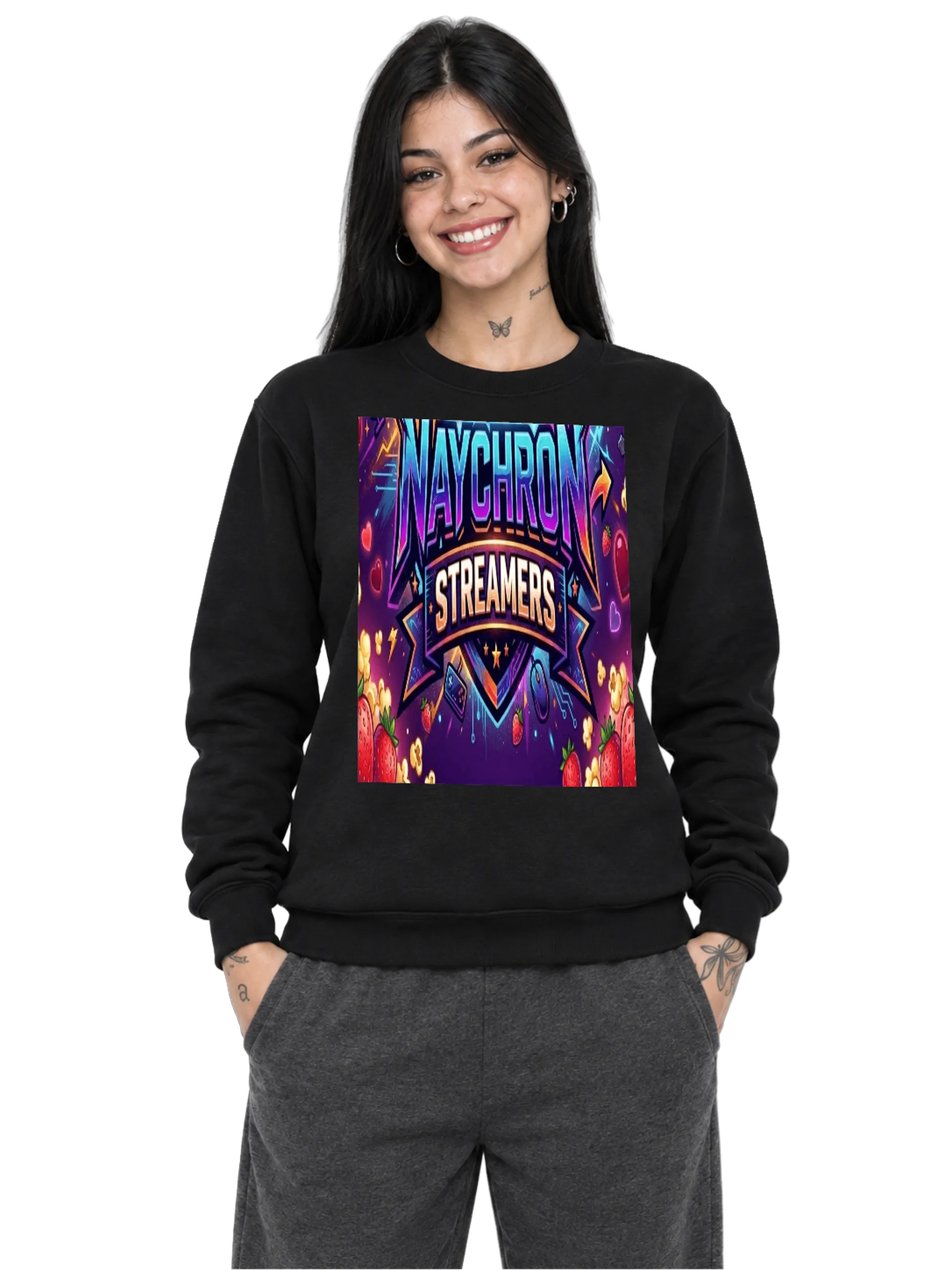 Suéter Moletom Estampa Tipográfica NaychronStreamers 350g/m² - Imagem 1