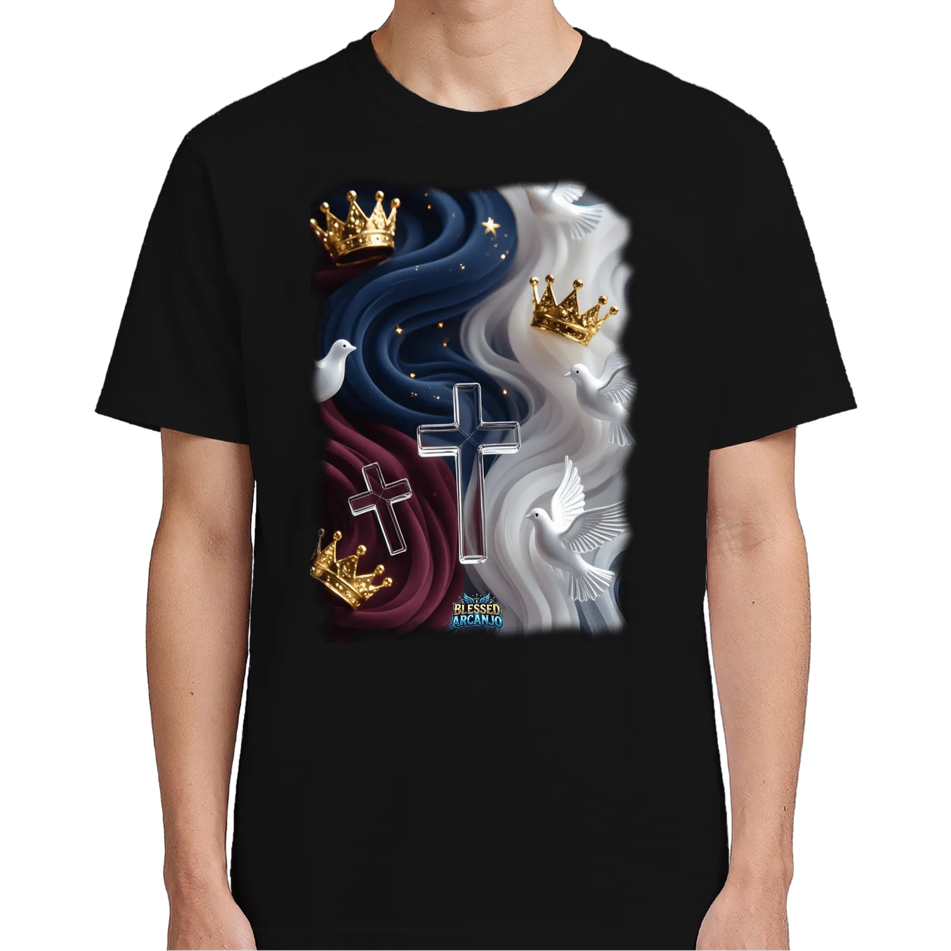 Camiseta Blessed Arcanjo Personalizada 100% Algodão - Imagem 5