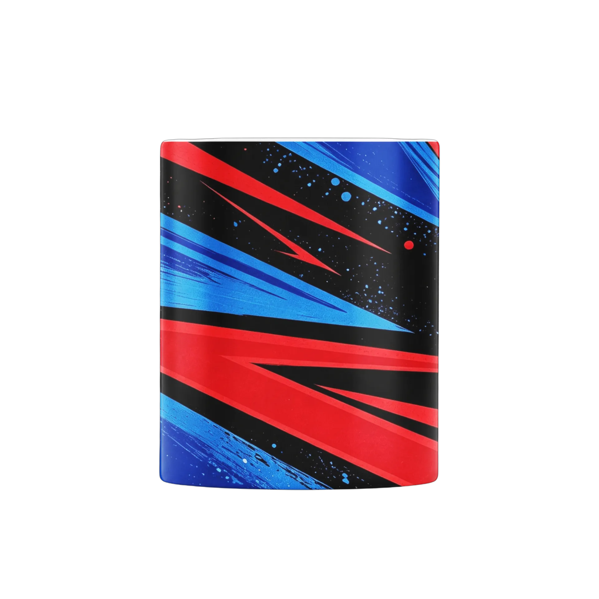 Caneca Porcelana Abstrato Azul Vermelho 325ml de Xenovoid Studio 👽 — imagem 2 de 4