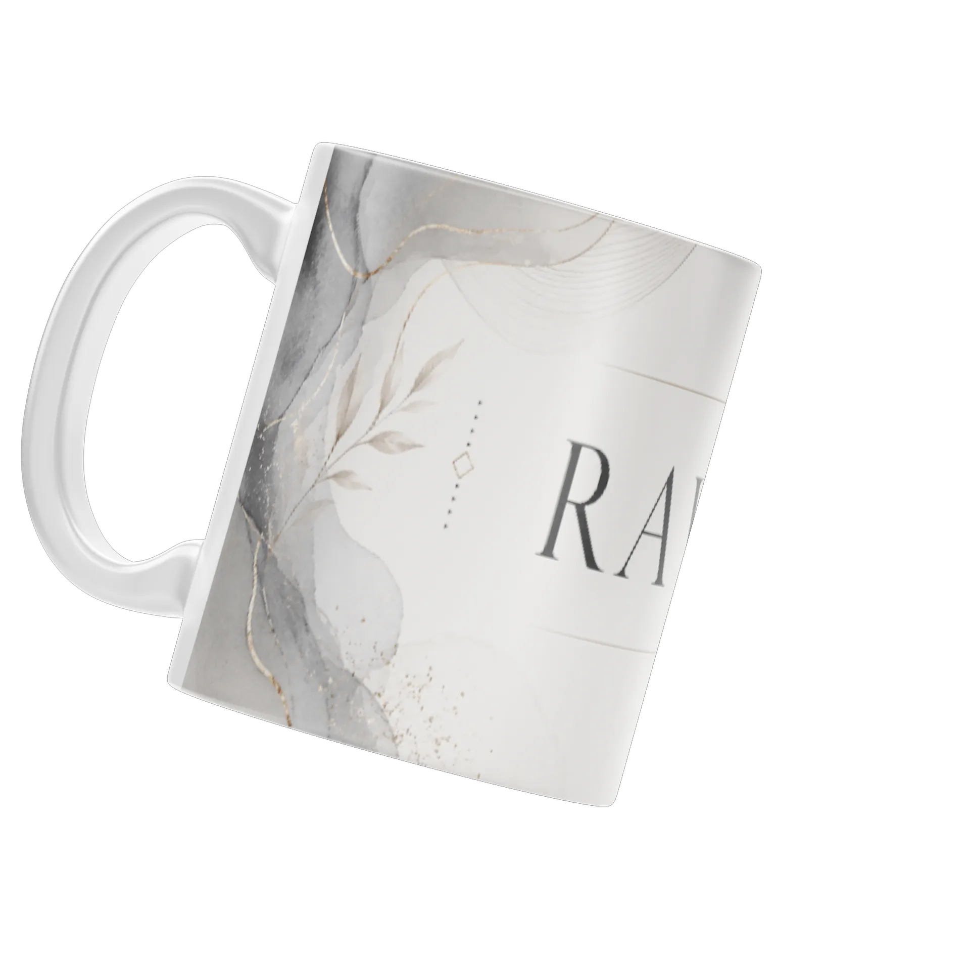 Caneca Porcelana Estampa Ravelle 325ml de RAVELLE