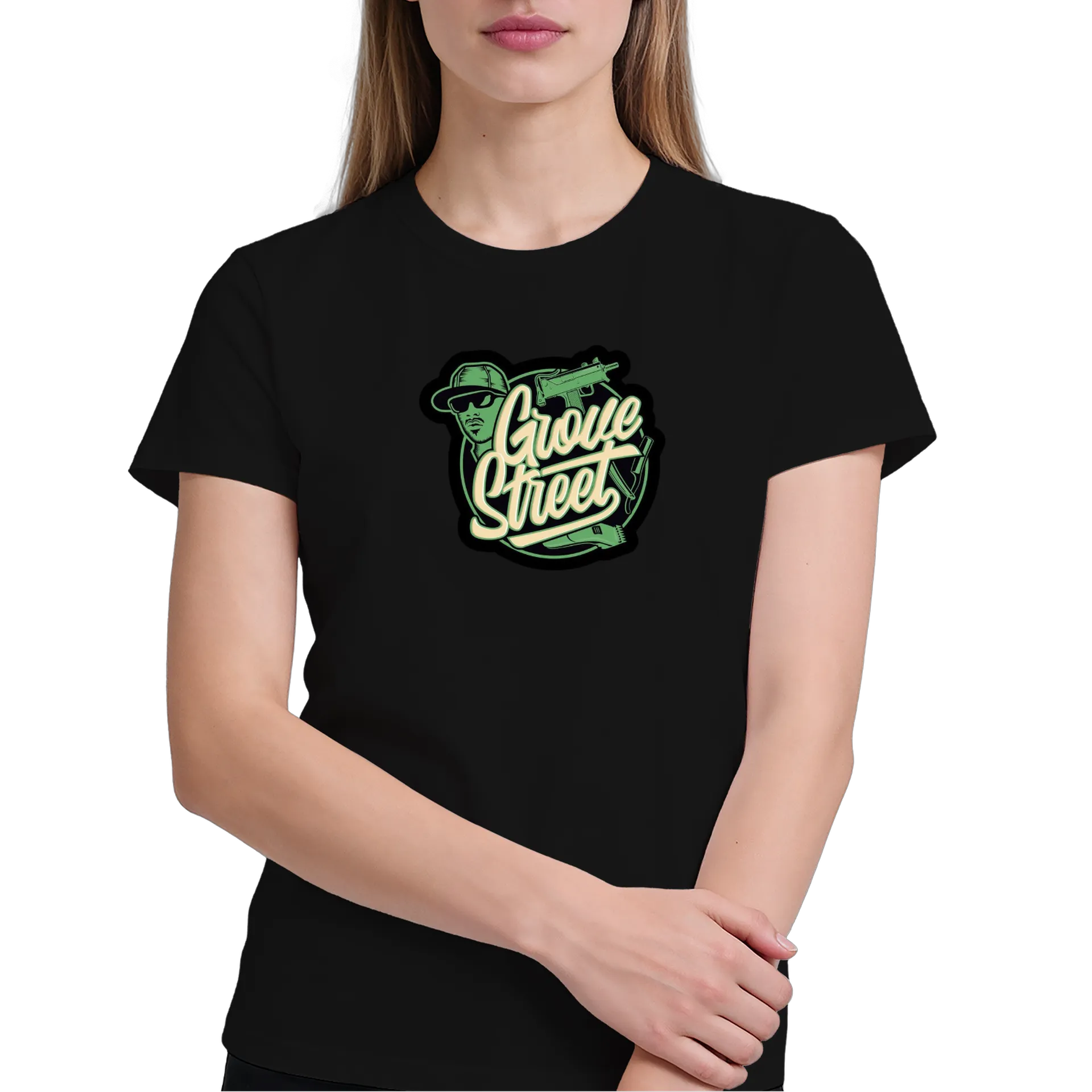 Camiseta Estampa Graffiti Grove Street 100% Algodão - Imagem 4