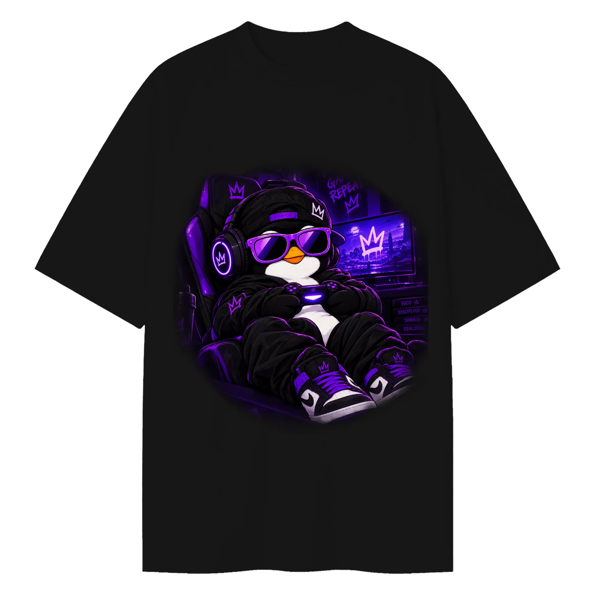 Camiseta Oversized linha pingu  - Imagem 1