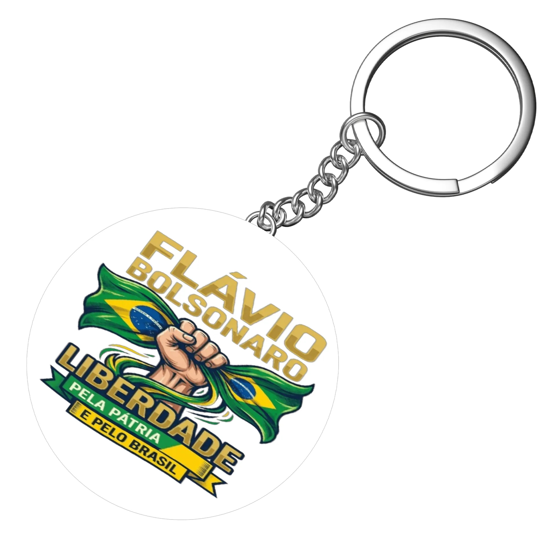 Chaveiro MDF Estampa Liberdade Brasil - Imagem 4