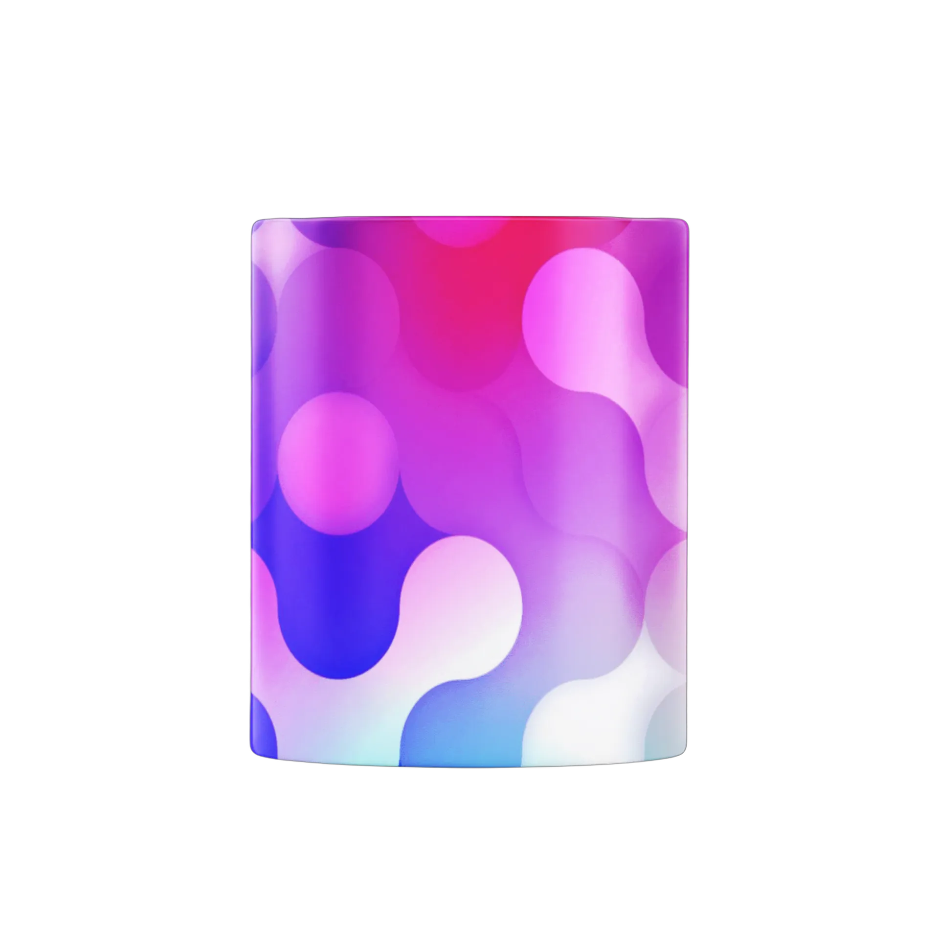 Caneca Porcelana Arte Abstrata Bola Neon 325ml - Imagem 2