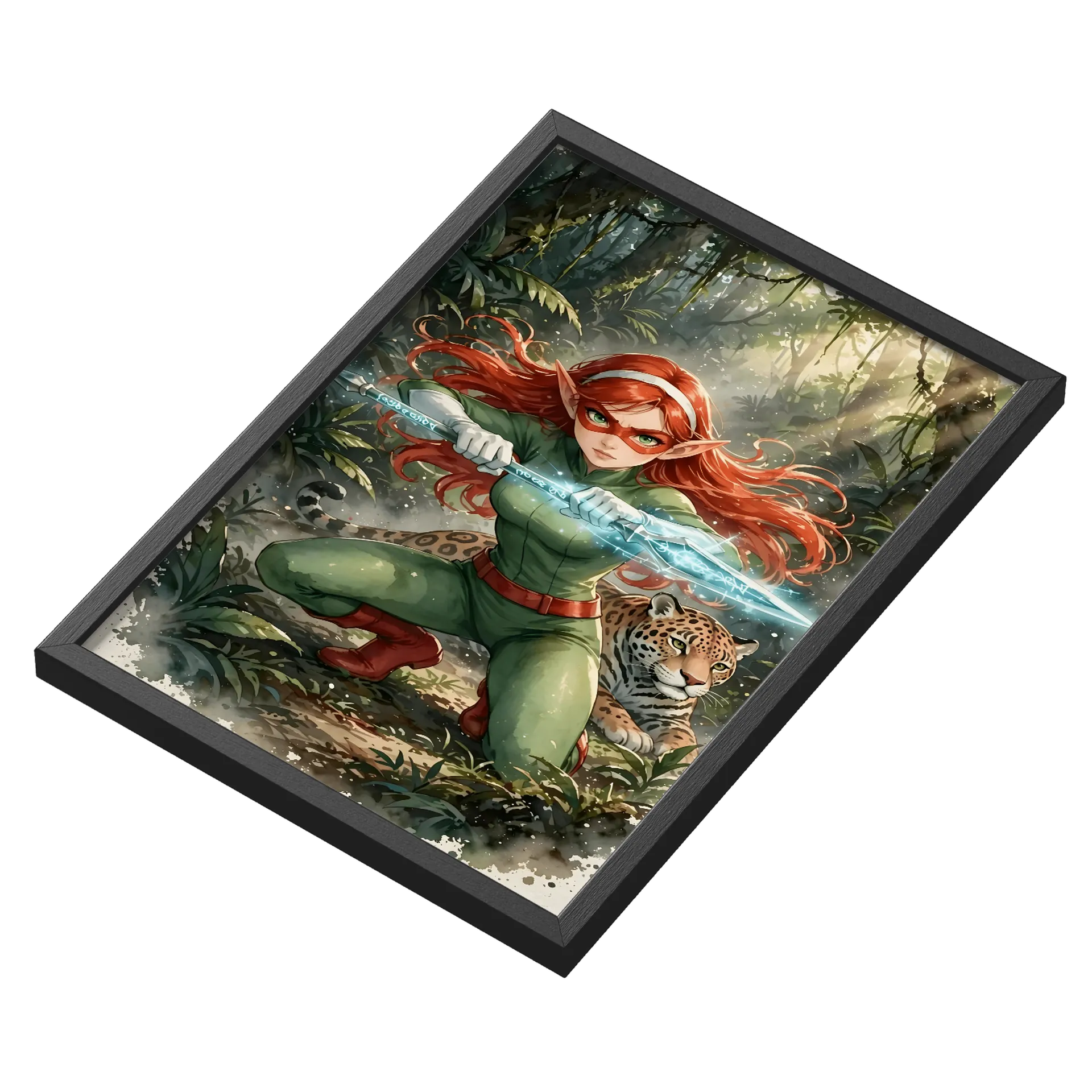 Quadro Gato Astronauta Neon A3 com Vidro MDF e Vidro de estudioemt — imagem 3 de 3