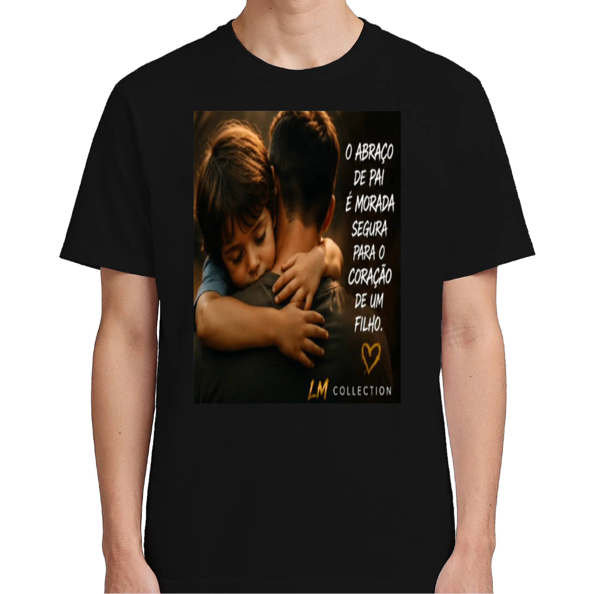 Camiseta Estampa Abraço de Pai 100% Algodão - Imagem 5