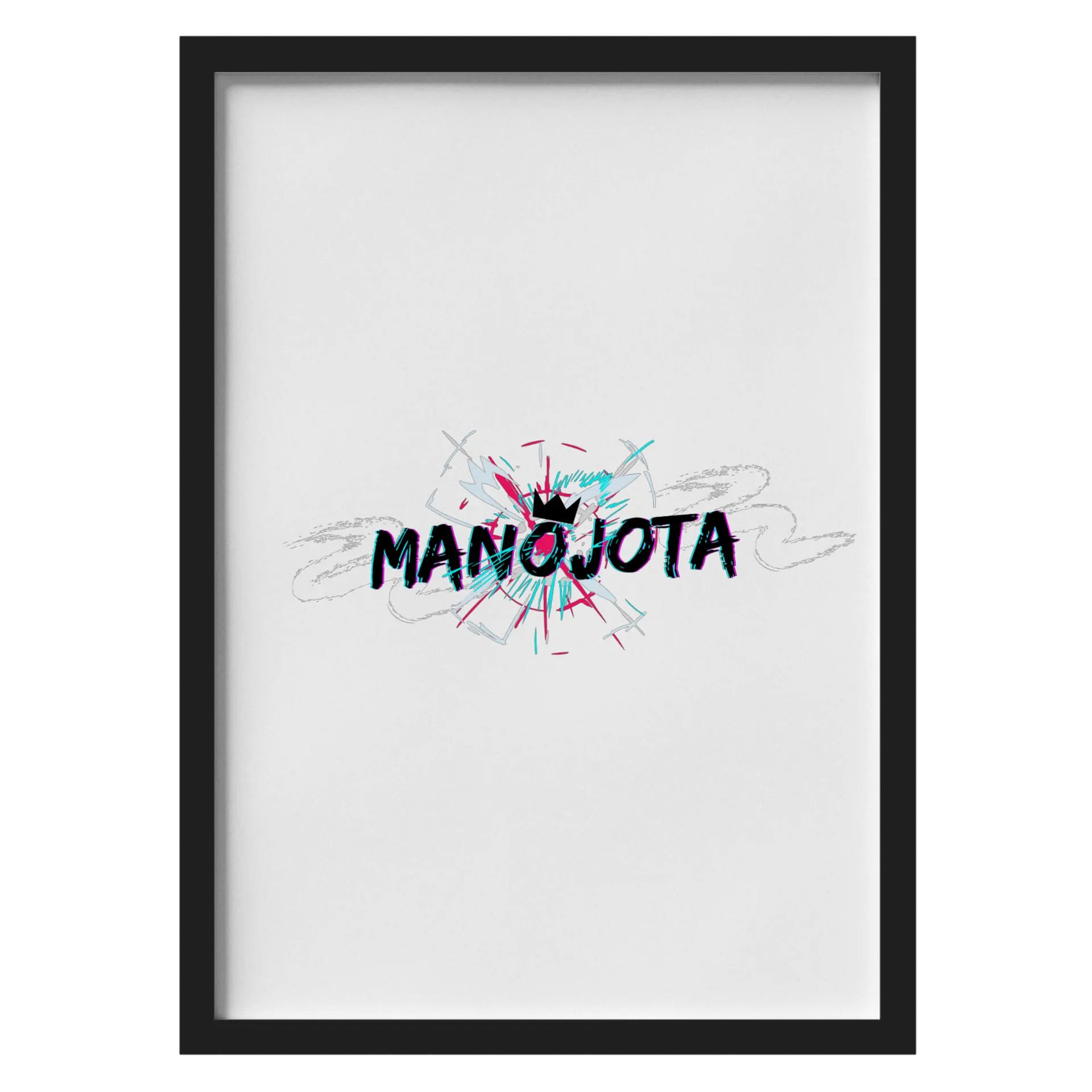 Quadro Com Vidro Manojota - Imagem 1