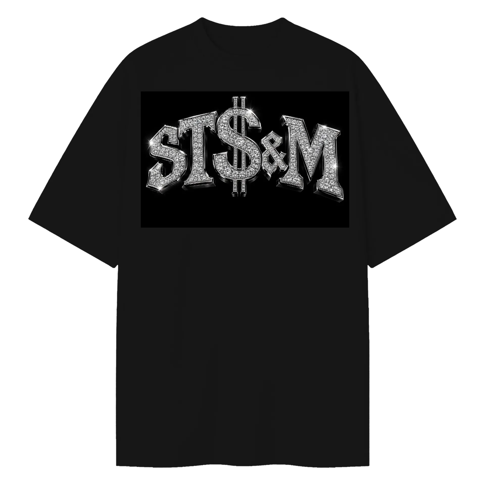 Camiseta Oversized Estampa Tipográfica com Letras - Imagem 1