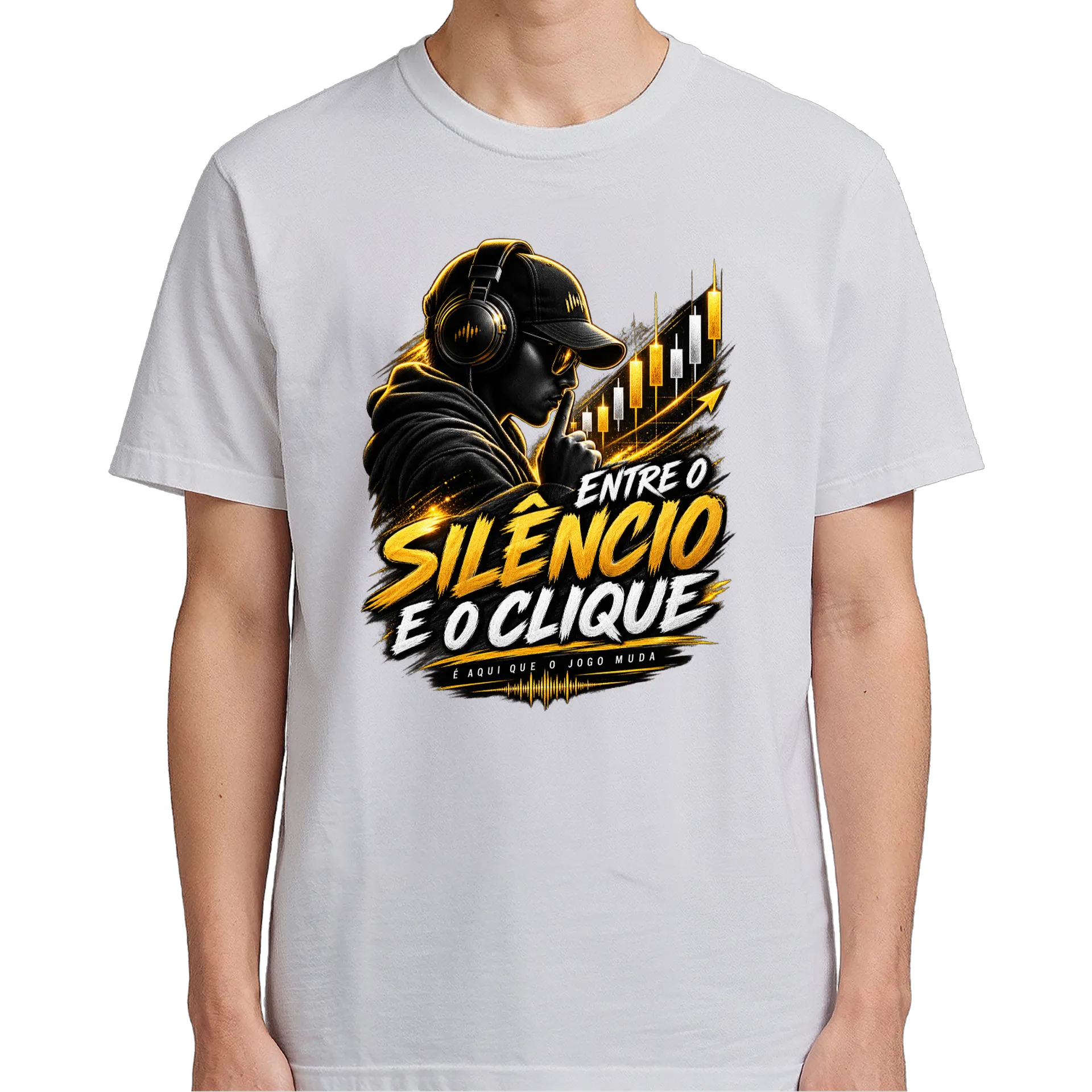 Camiseta Entre o Silêncio e o Clique 100% Algodão - Imagem 5
