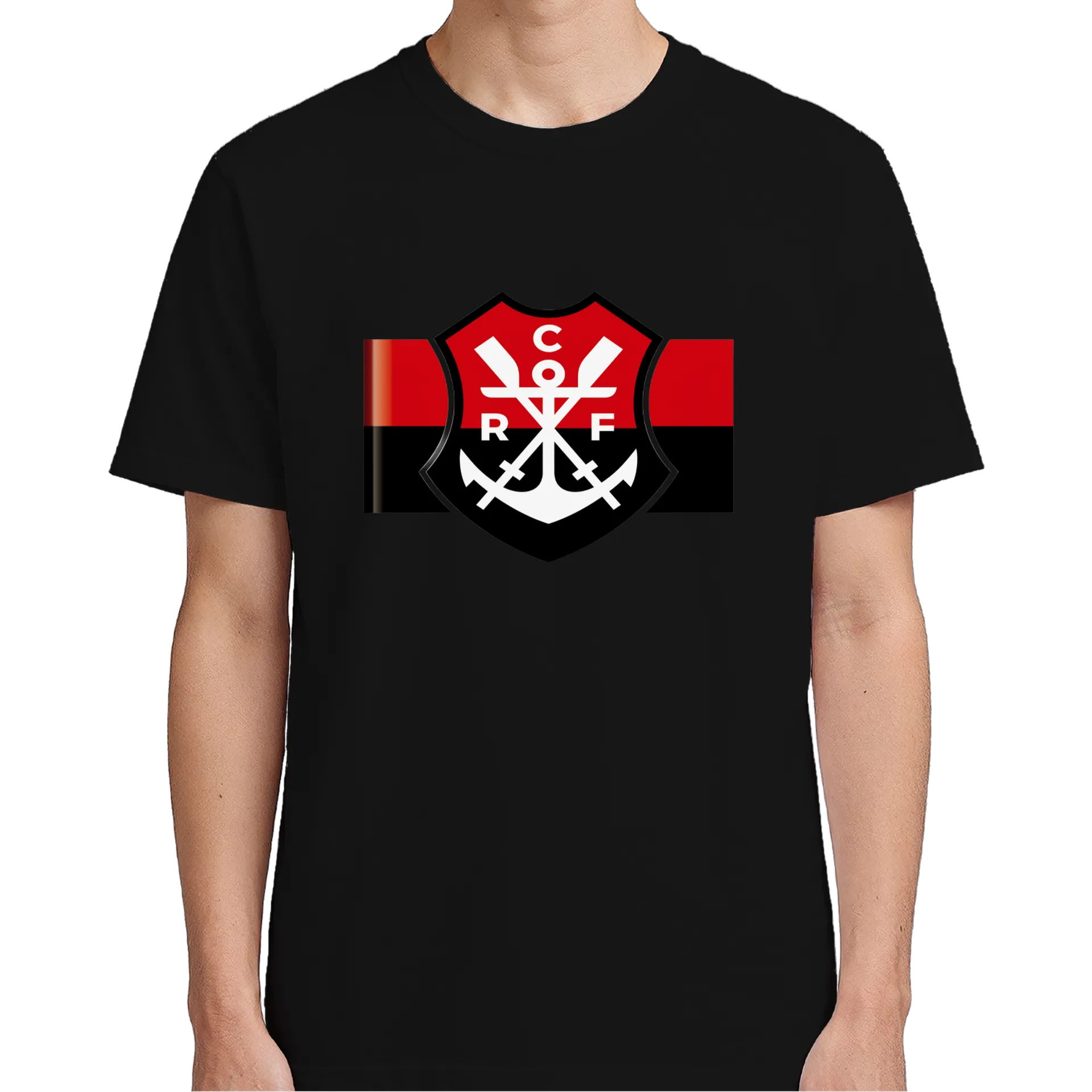 Camiseta Estampa Emblema Unissex Flamengo 100% Algodão - Imagem 5