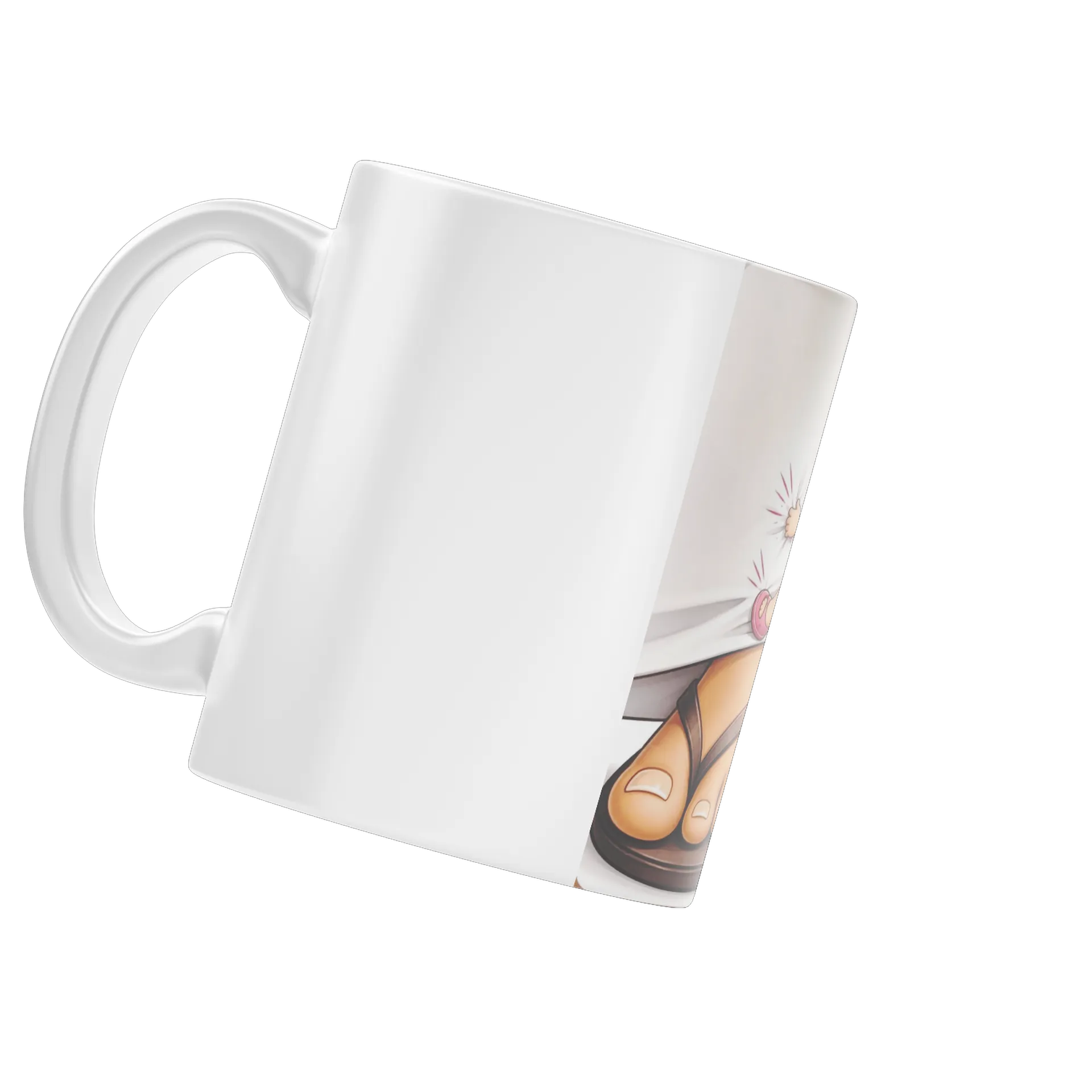 Caneca Menina Abraçando Chinelo Status 'Precisando Cada de https://bugbug.com.br — imagem 3 de 4