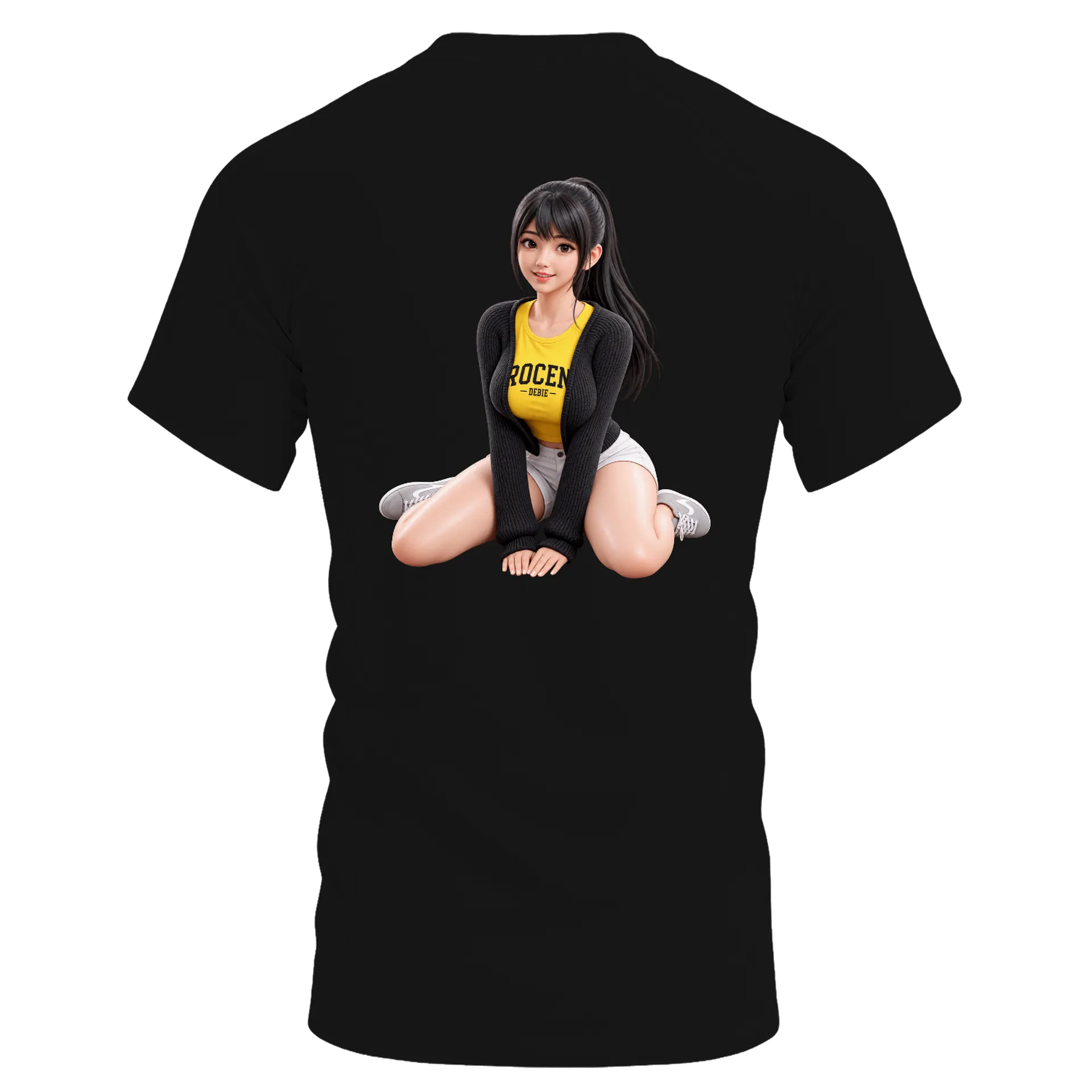 Camiseta Dry Fit Personagem com Estampa Tipográfica Amarela - Imagem 2