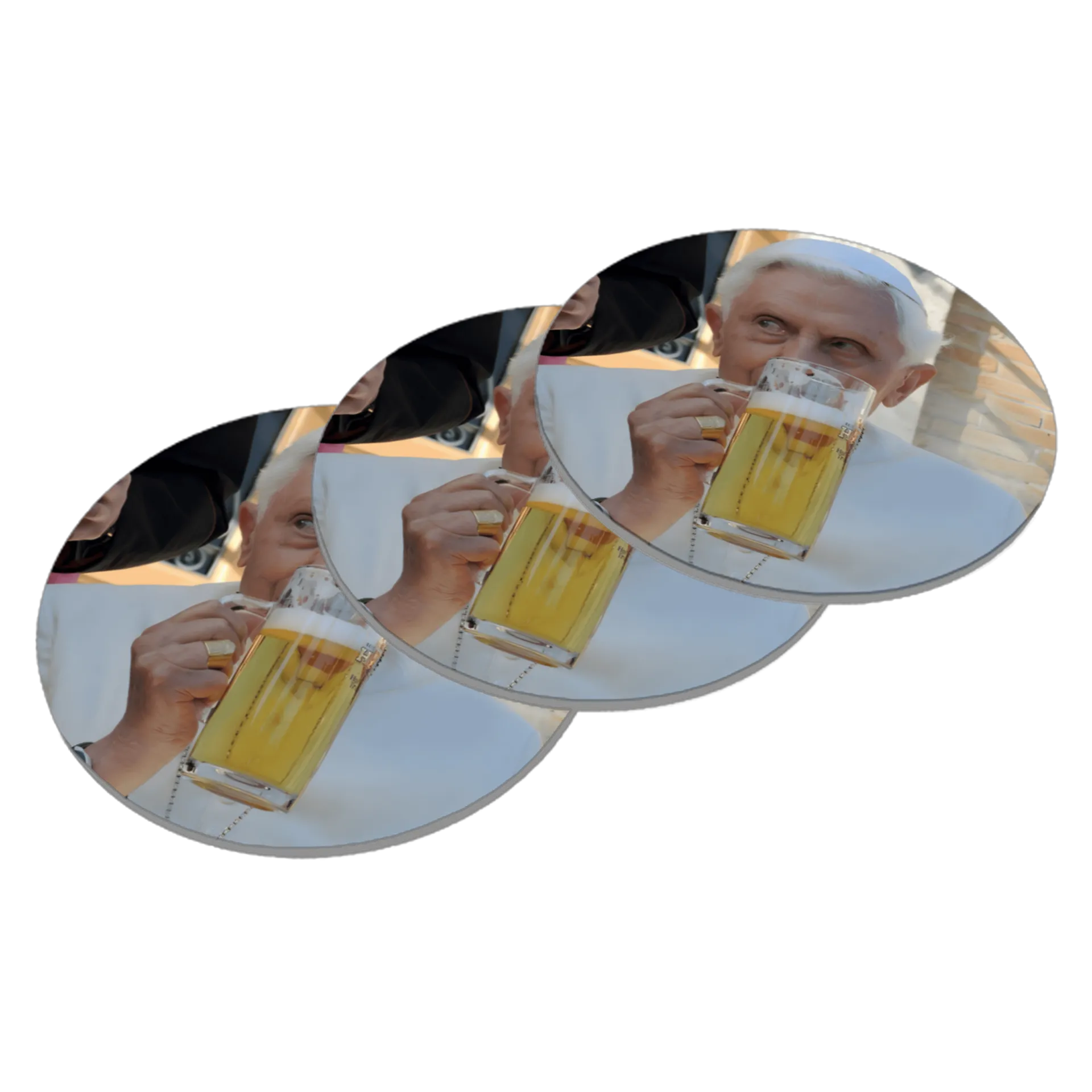 Porta-Copos Meme Papa Bento XVI Cerveja de USE.AGNUS