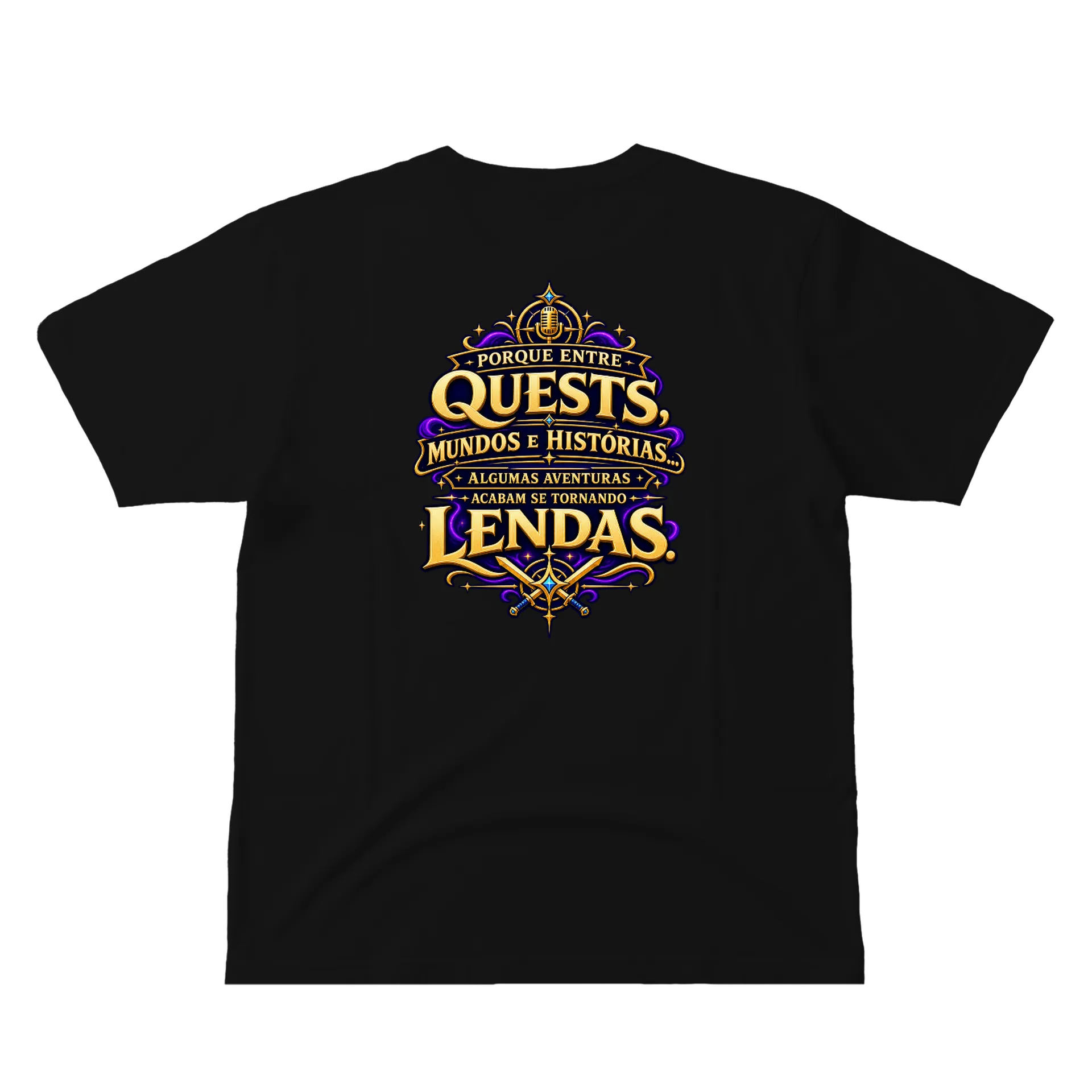 Camiseta Oficial Entre Quests e Lendas – Frase Clássica de entrequestselendas — imagem 2 de 6
