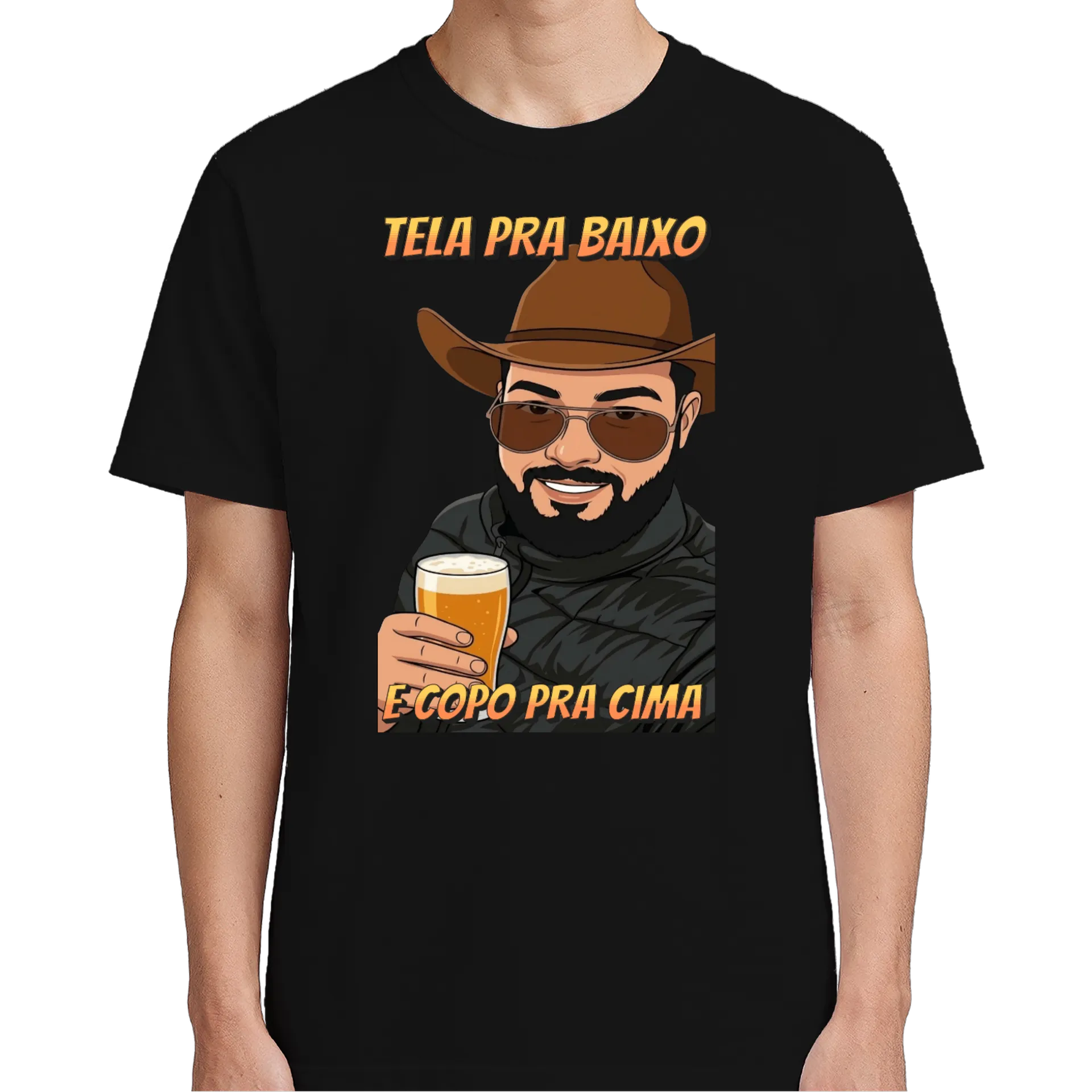 Camiseta "Tela pra Baixo " personalizada de Ge Ribeiro — imagem 4 de 6
