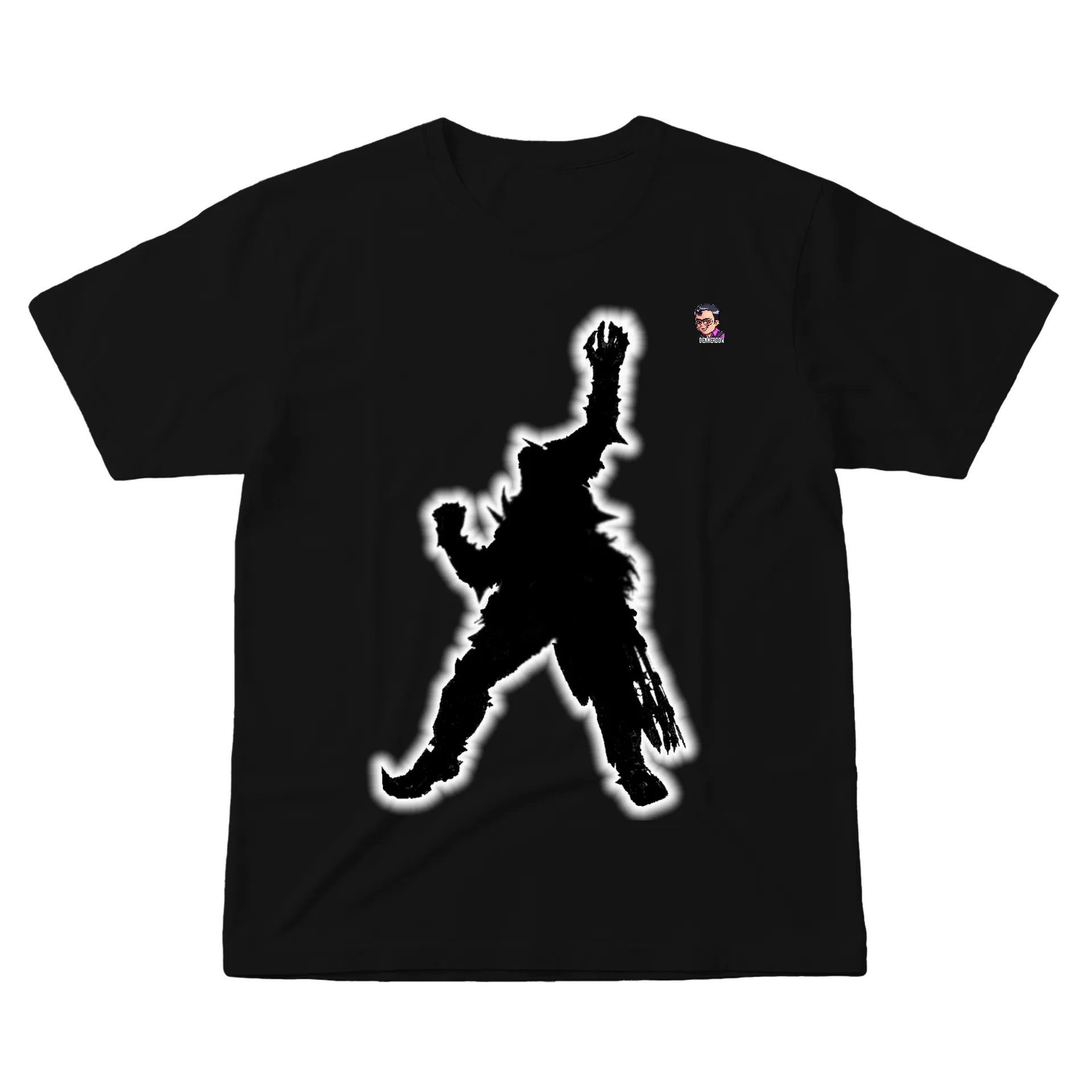 Camiseta de Rei Preta de Thedennerdon