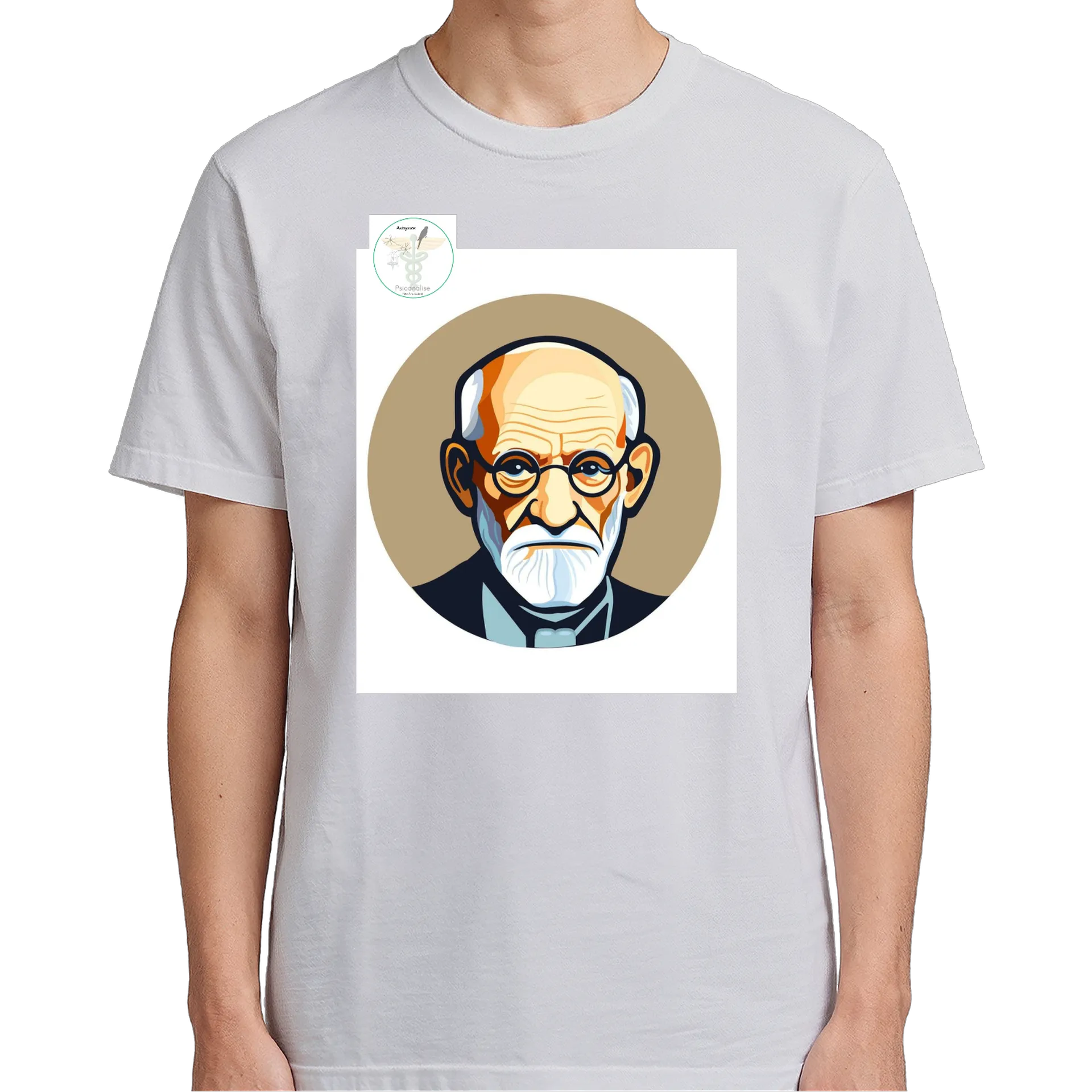 Camiseta Estampa Freud Ilustração 100% Algodão - Imagem 5
