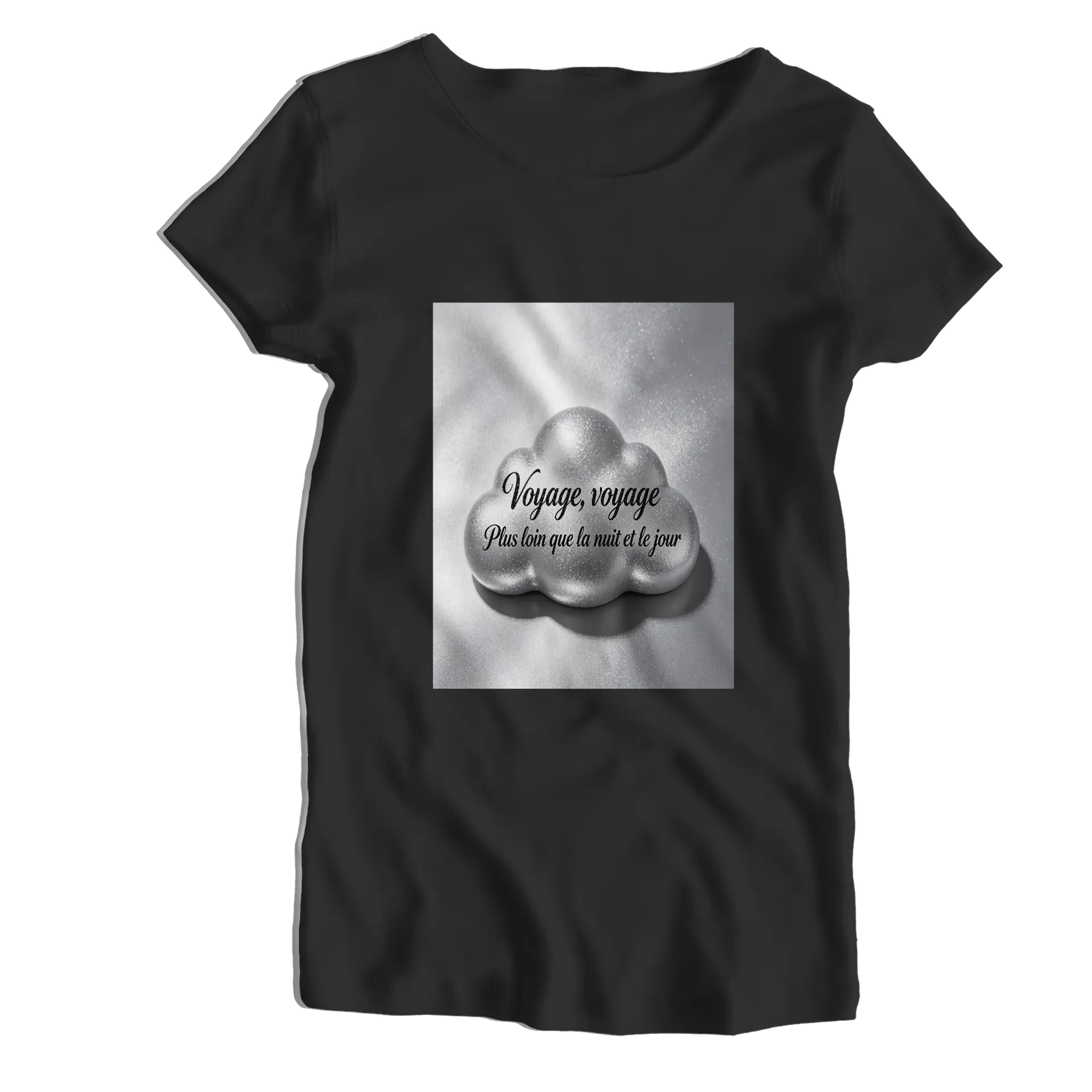 Camiseta Babylook Frase Poética Voyage 100% Algodão - Imagem 1