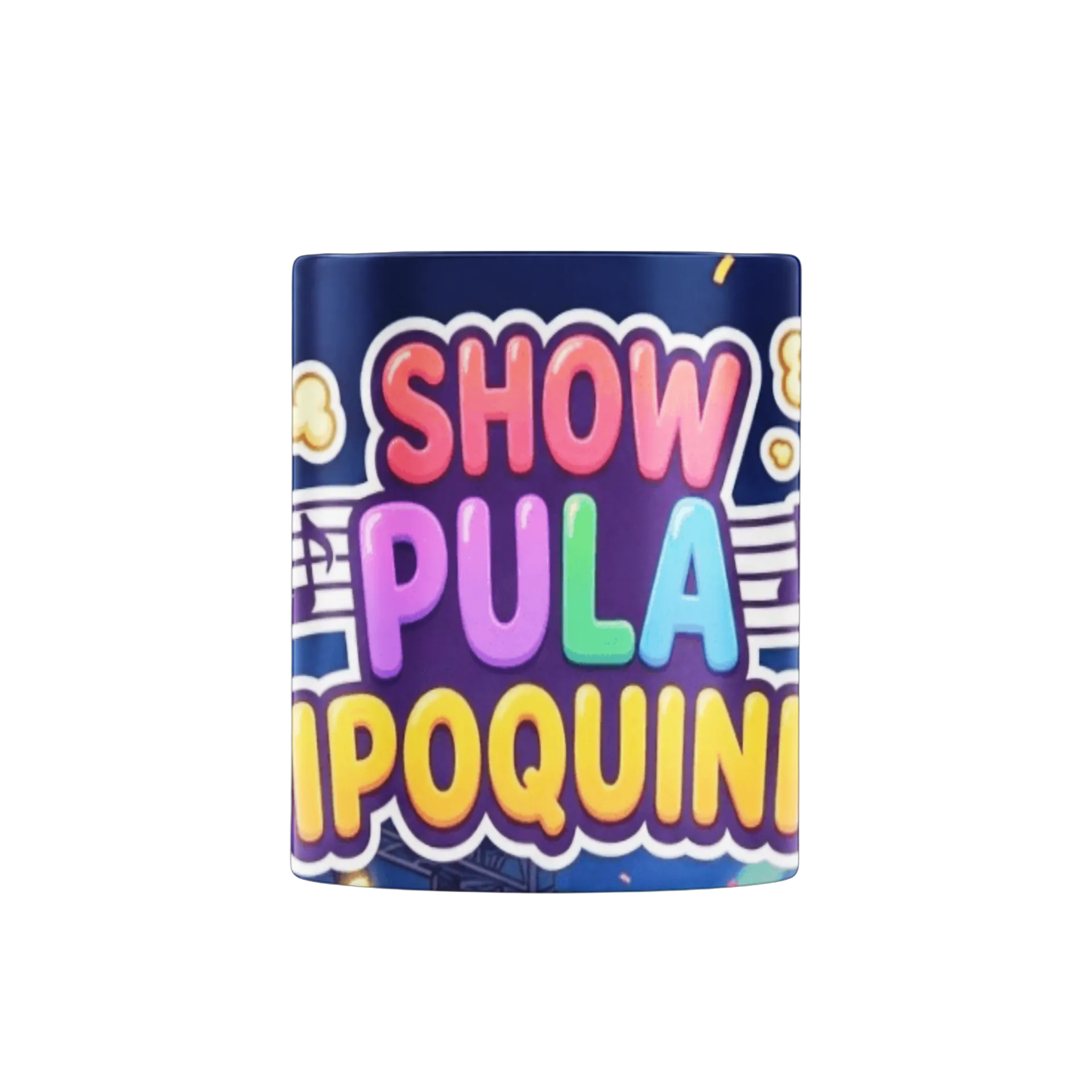 Caneca Show Pula Pipoquinha Estampa Musical 325ml - Imagem 1