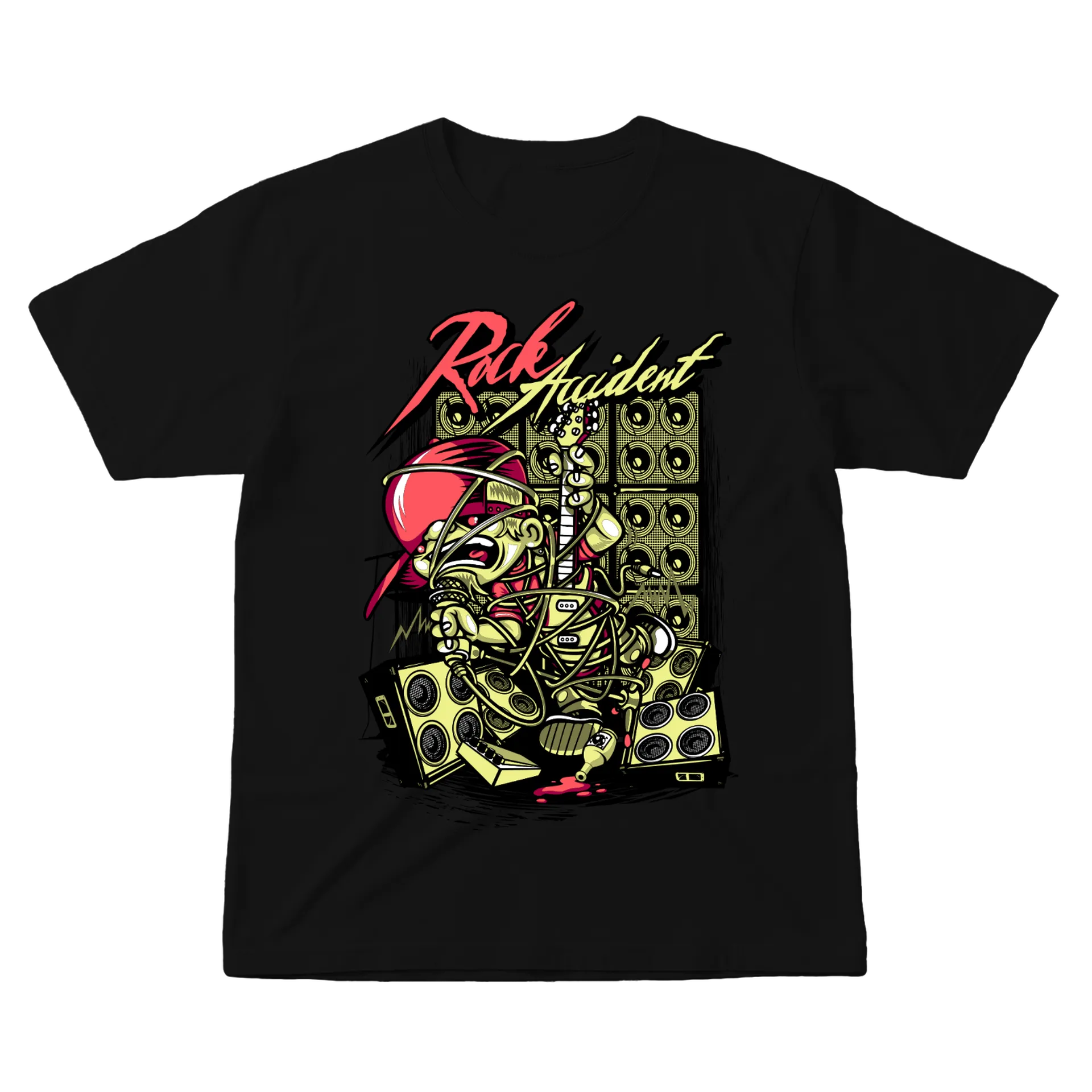 Camiseta Rock Acidente 100% Algodão - Imagem 1