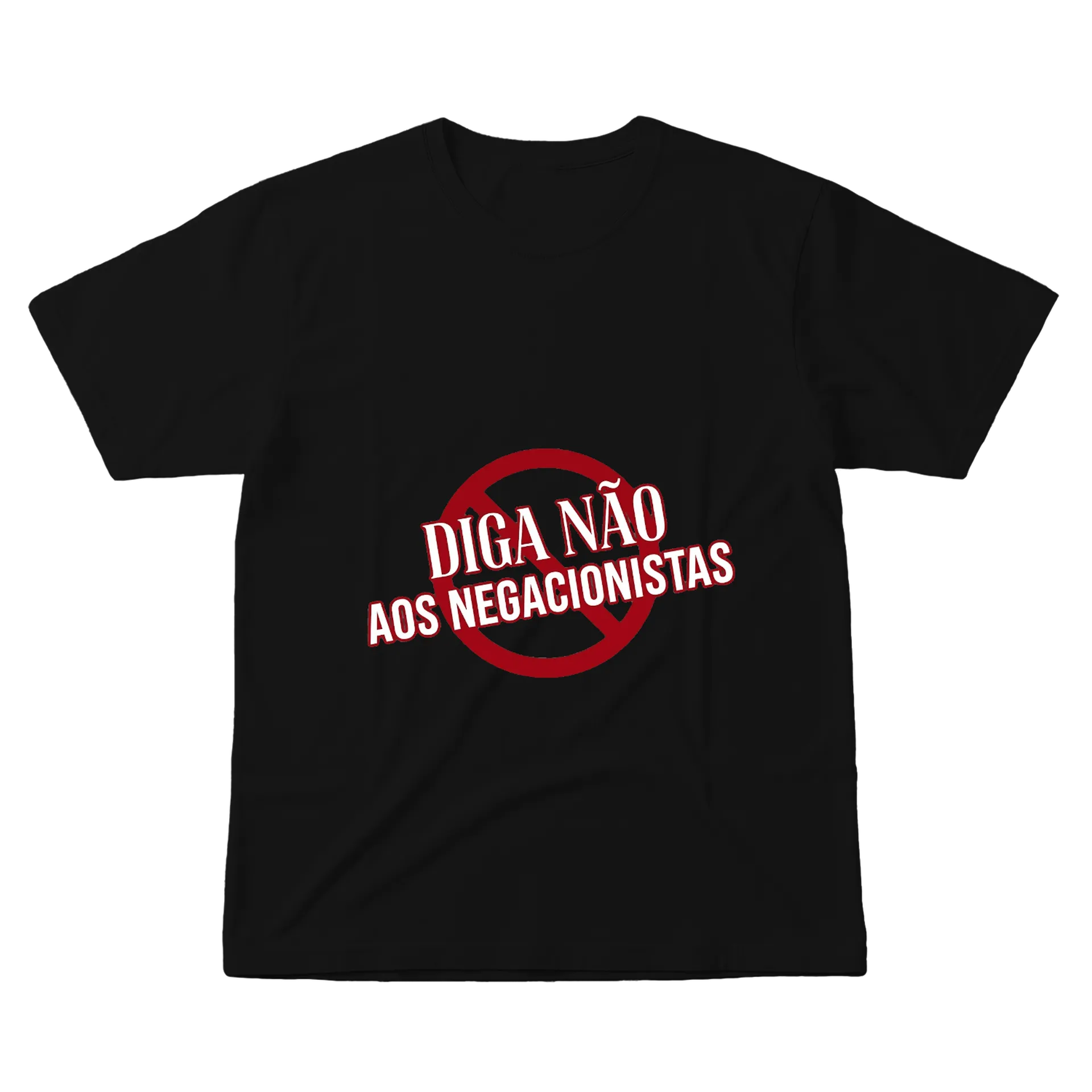 Camiseta Algodão  - não aos negacionistas - Imagem 1