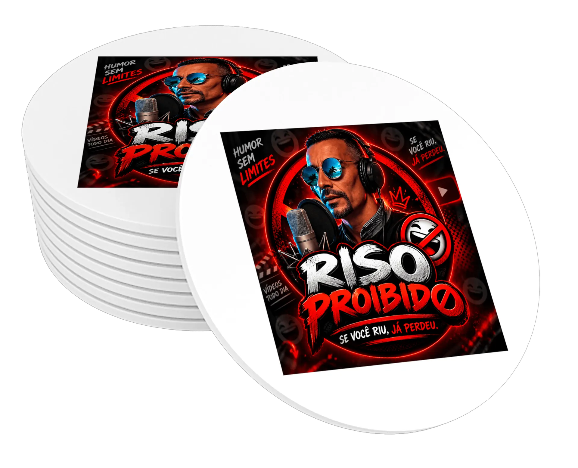 Porta-copo Rádio Proibido MDF - Imagem 1