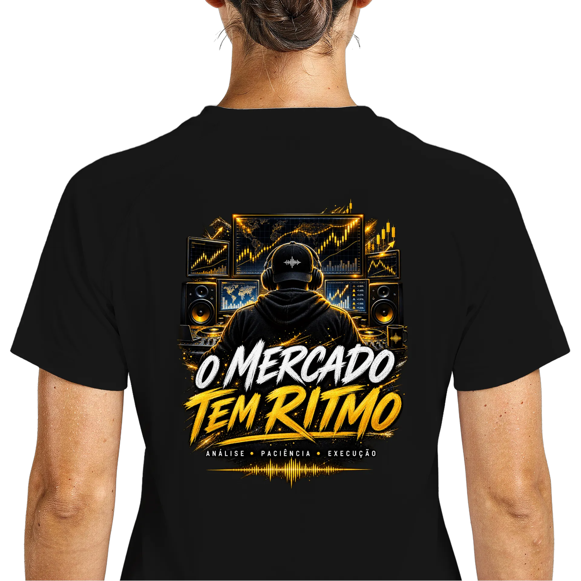 Camiseta Dry Fit O Mercado Tem Ritmo 100% Poliéster - Imagem 5