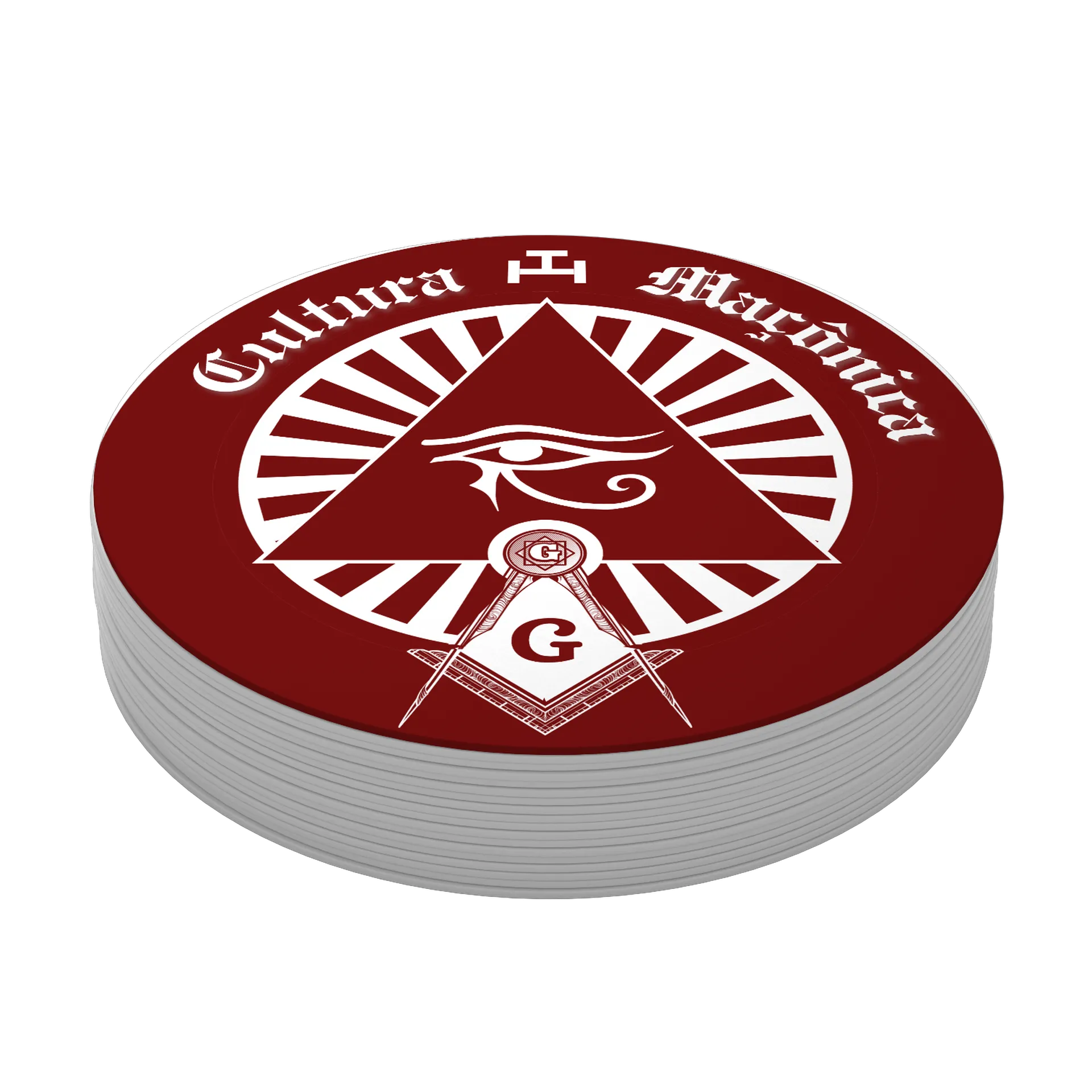 Porta-copos com logo Cultura Maçônica na cor Vinho de Cultura Maçônica — imagem 3 de 3