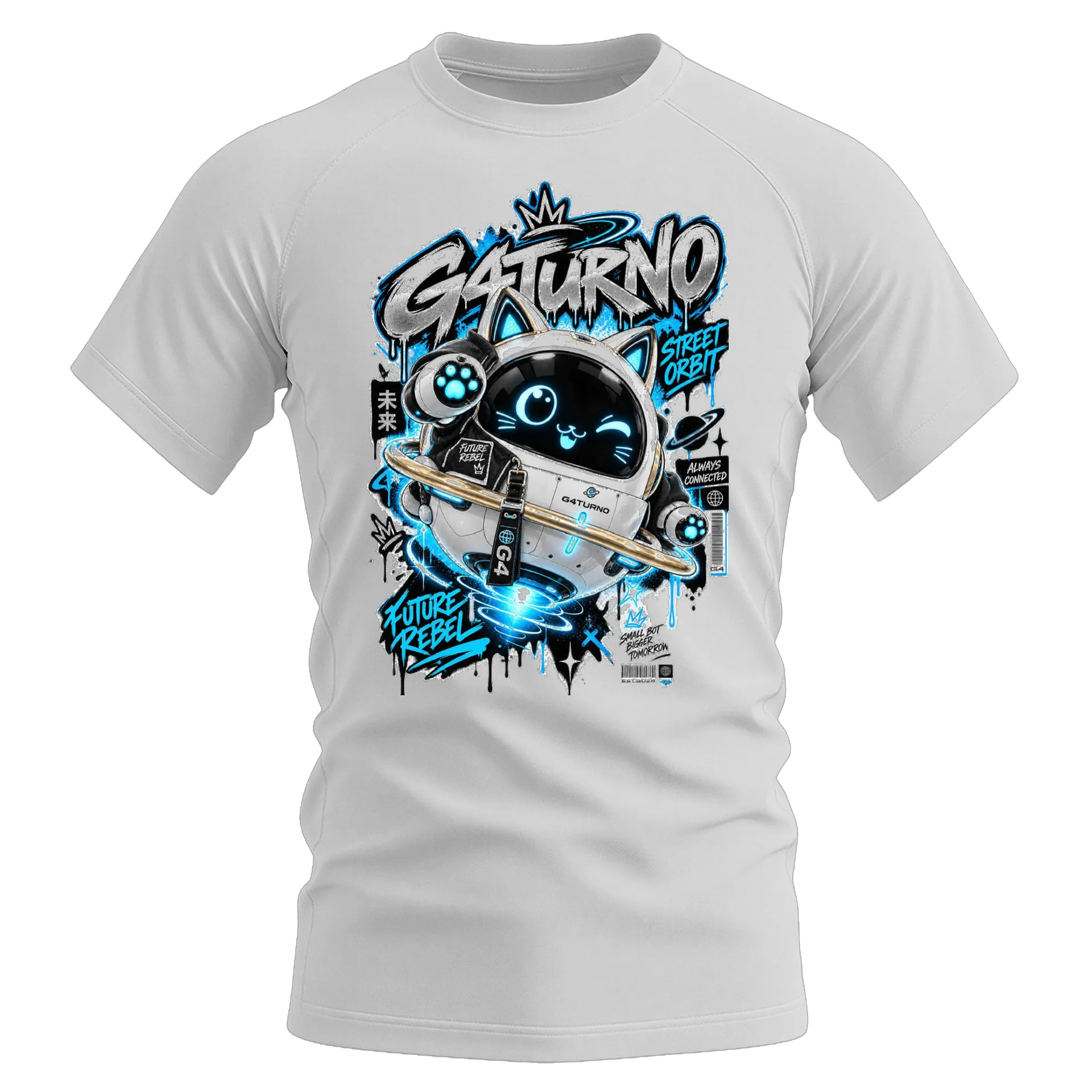 Camiseta Dry Fit Arte Streamer Neon Minimalista 100% - Imagem 1