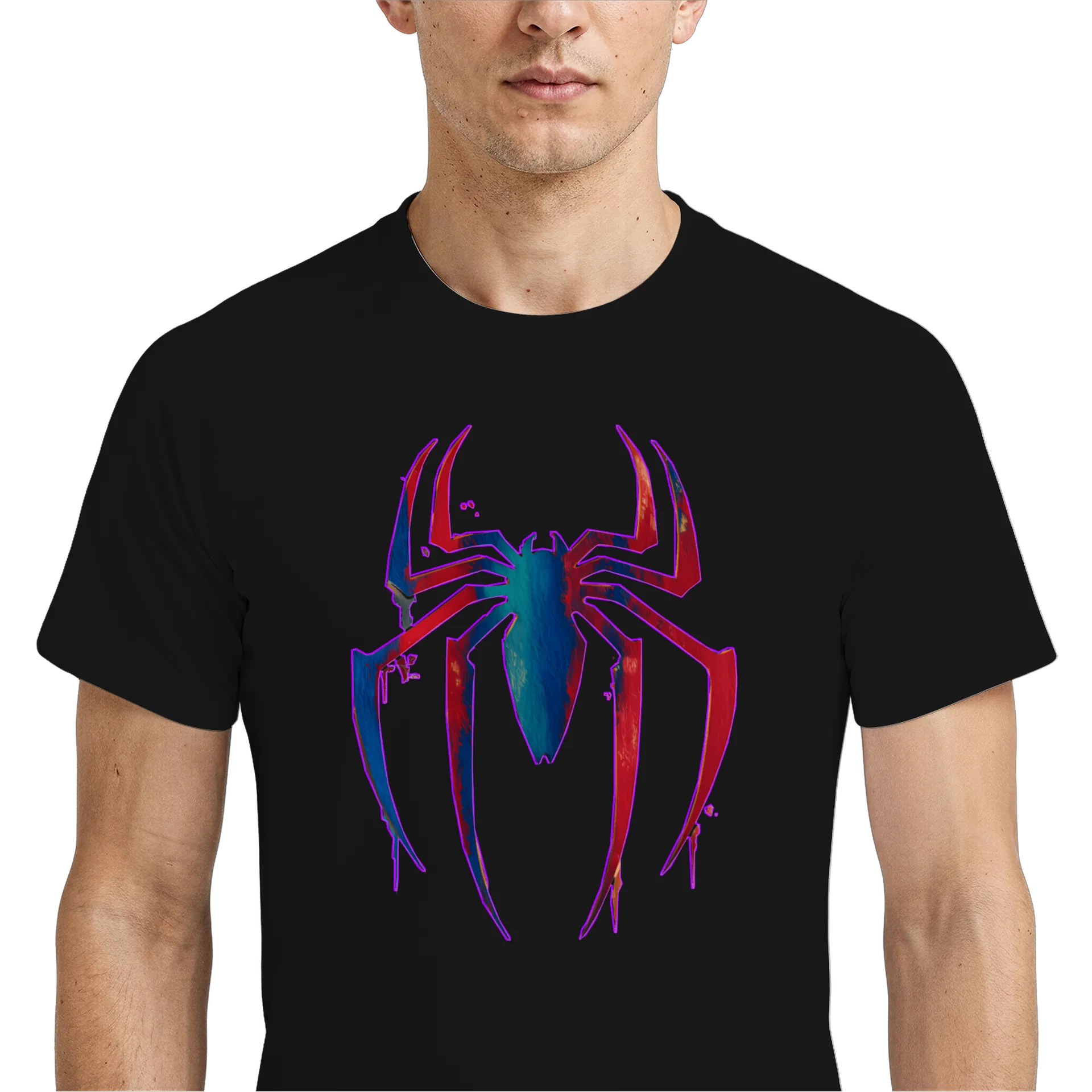 Camiseta Dry Fit Aranha Estilo Cartoon 100% Algodão - Imagem 4