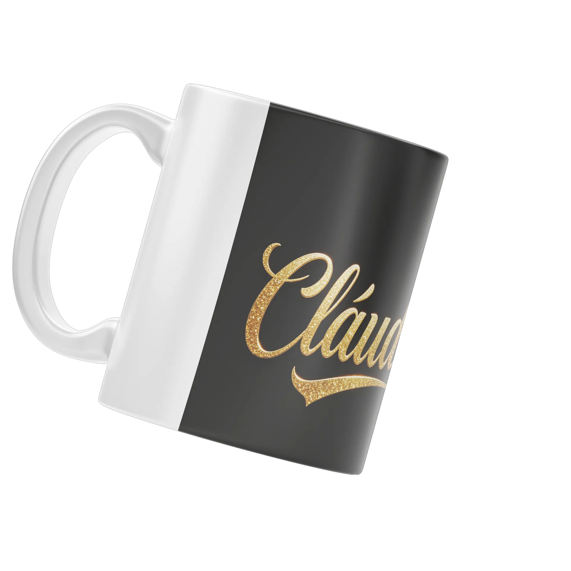Caneca Personalizada Palavra Claudia Dourada 325ml - Imagem 3