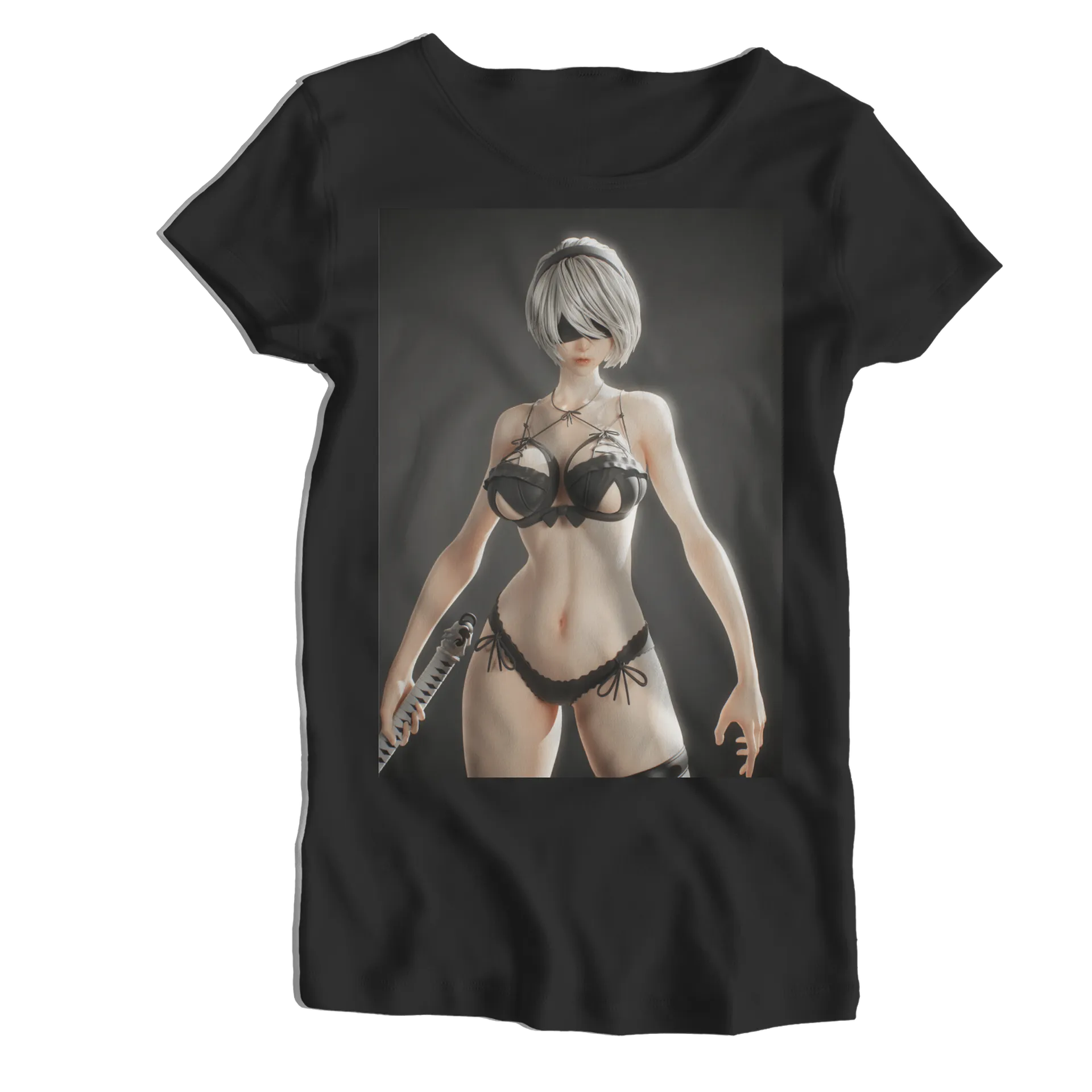 Camiseta Babylook Personagem de Cabelo Branco 100% Algodão - Imagem 1