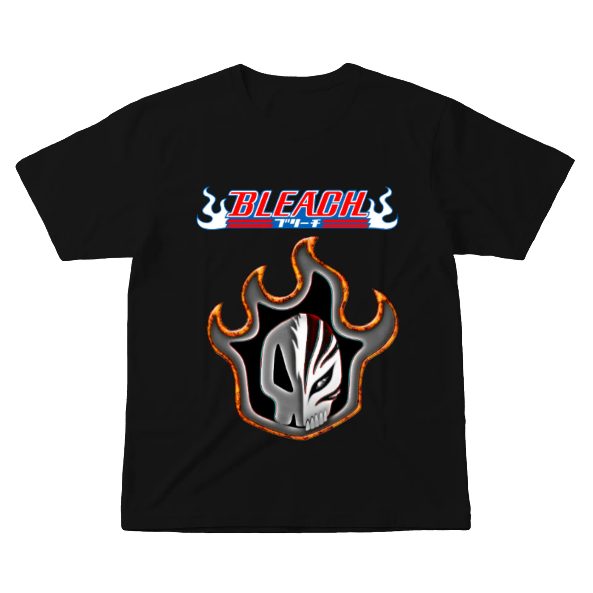 Camiseta Bleach Estampa Chamas 100% Algodão - Imagem 1